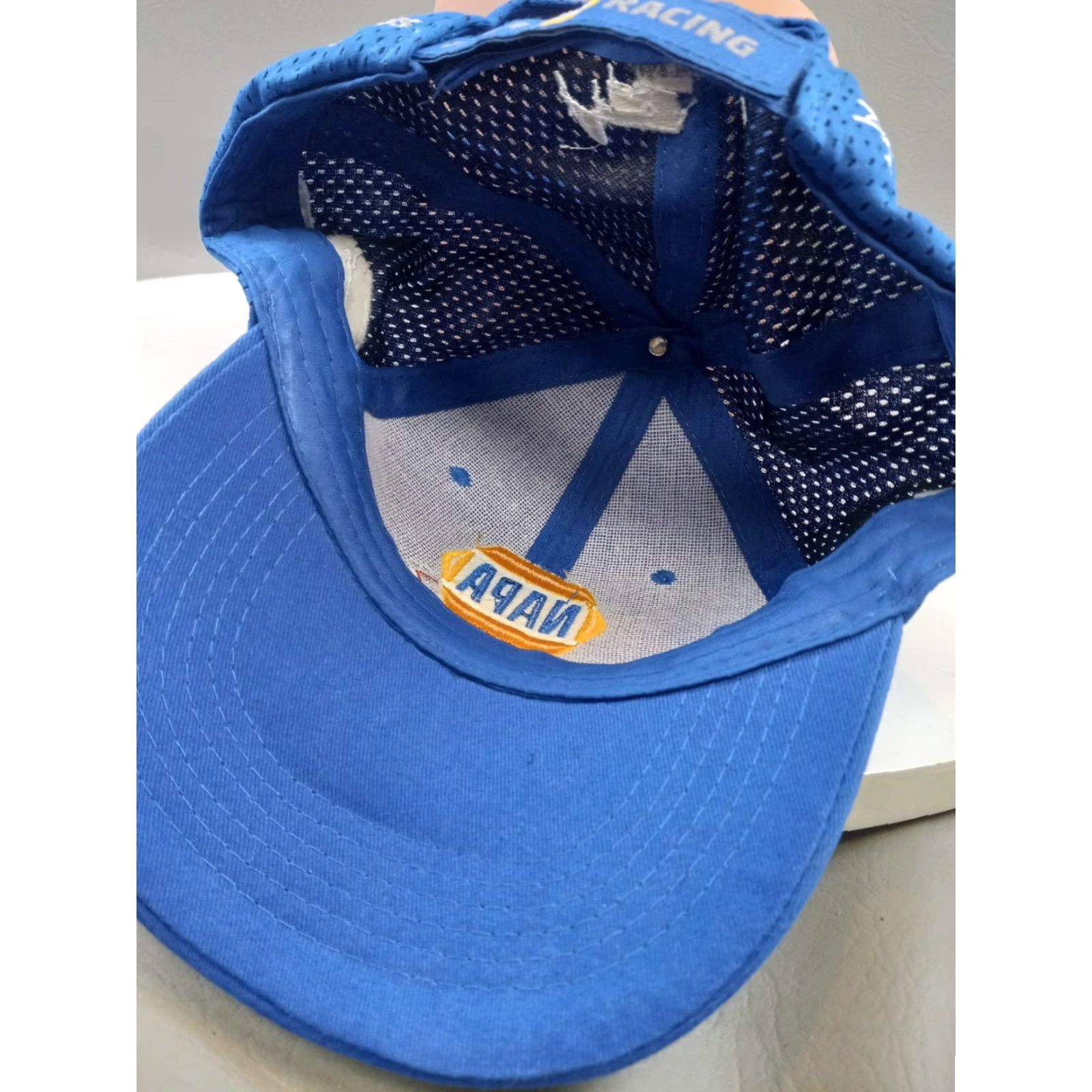Vintage NAPA Racing Baseball Cap Men's Blue Hook & Loop Adjustable Strap Ball Hat Size ONE SIZE - 6 Thumbnail