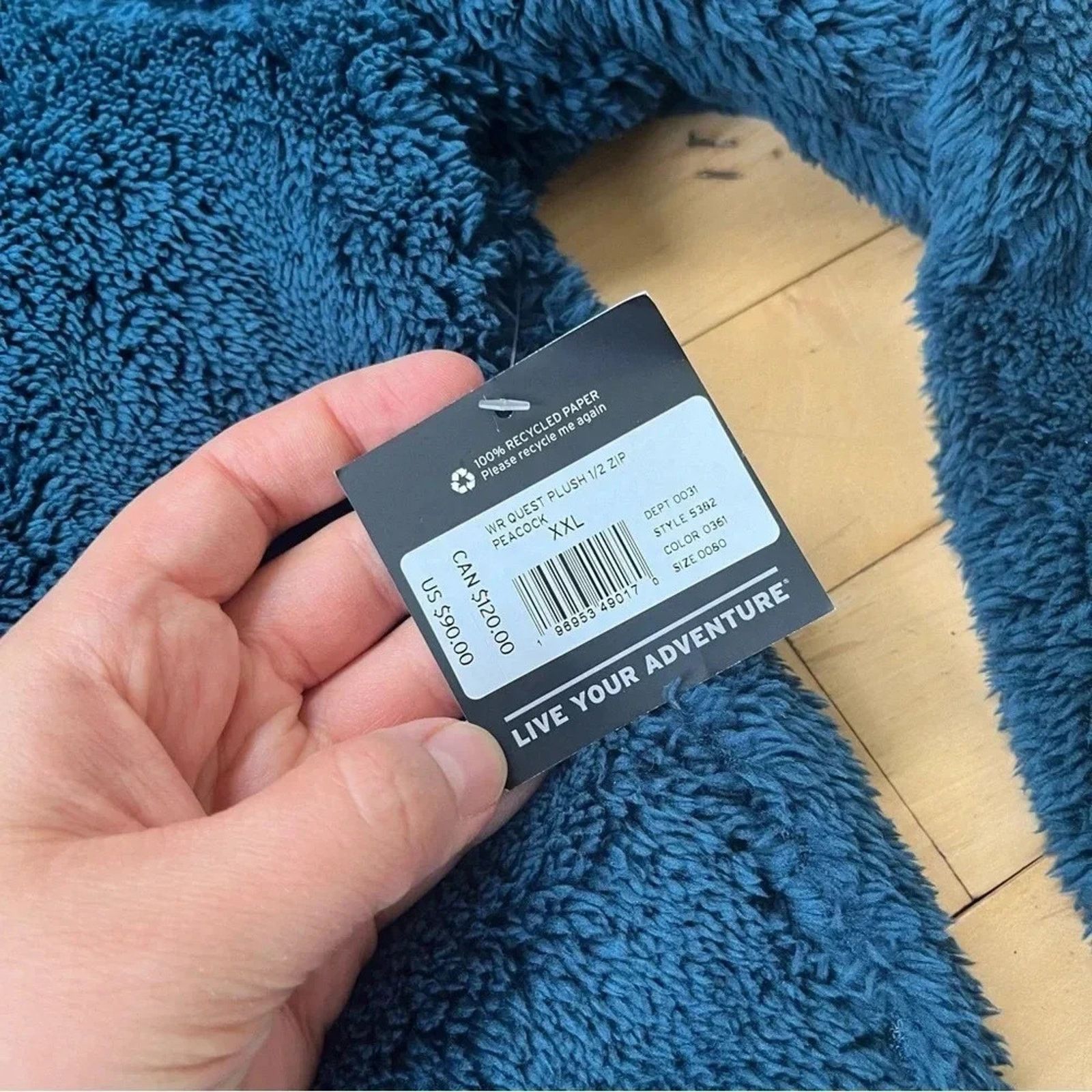 Eddie Bauer Eddie Bauer NWT XXL Quest Plush Fleece 1/2 zip Peacock Blue Size XXL / US 16-18 / IT 52-54 - 5 Thumbnail