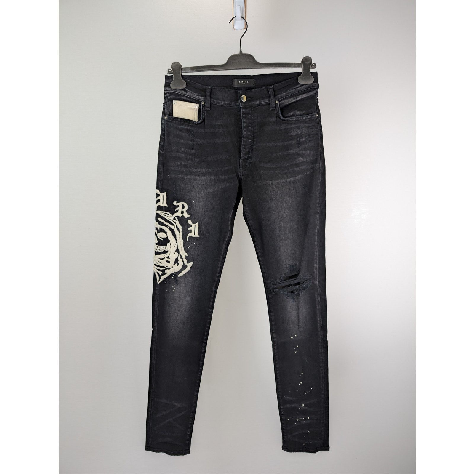 Amiri o1rshd1 Q:2 / Wes Lang Reaper Logo Jean in Aged Black Size US 36 / EU 52 - 10 Thumbnail