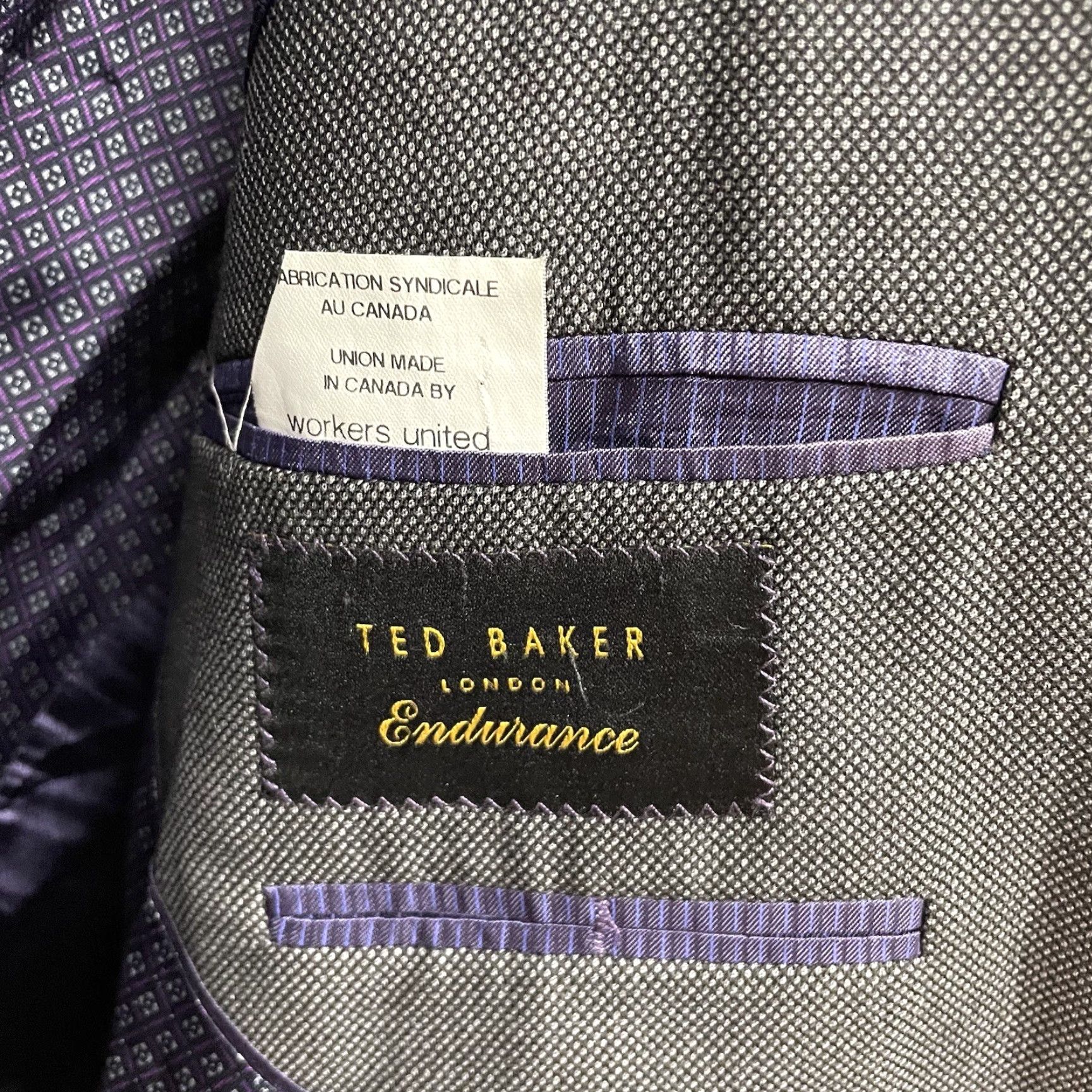 Ted Baker VINTAGE TED BAKER London Endurance 100% Wool Gray 2-Button Sport Coat Mens Size 44L Size US S / EU 44-46 / 1 - 4 Thumbnail