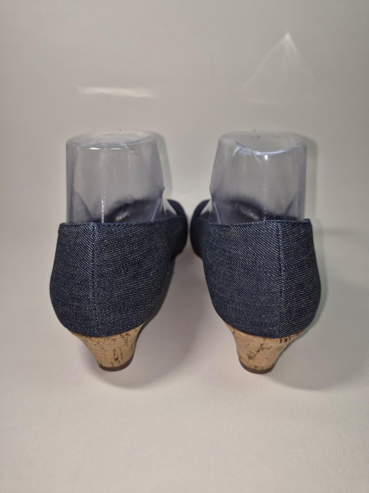 Other COACH AND FOUR Sz.6.5 Blue Wedged Canva Tweed Vintage Luxury Size US 9.5 / IT 39.5 - 5 Thumbnail
