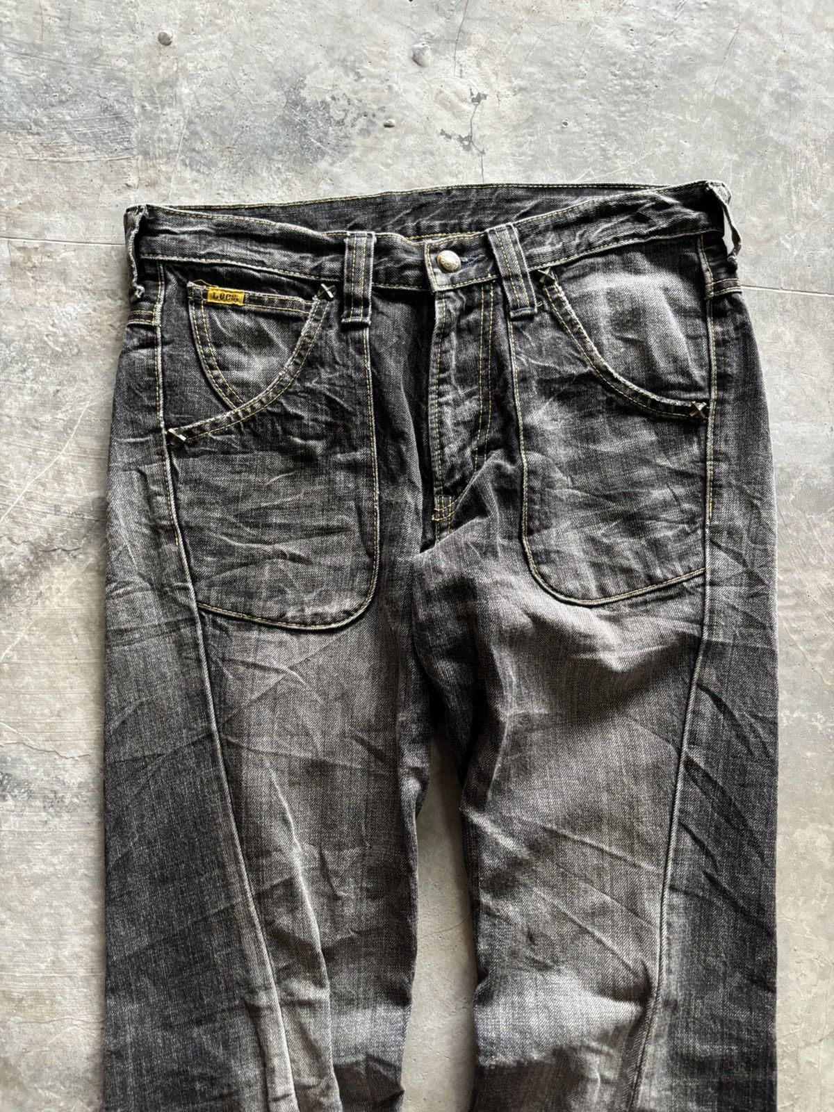 Tornado Mart FLARE lee rider distressed japanese twist denim biker style Size US 30 / EU 46 - 2 Thumbnail
