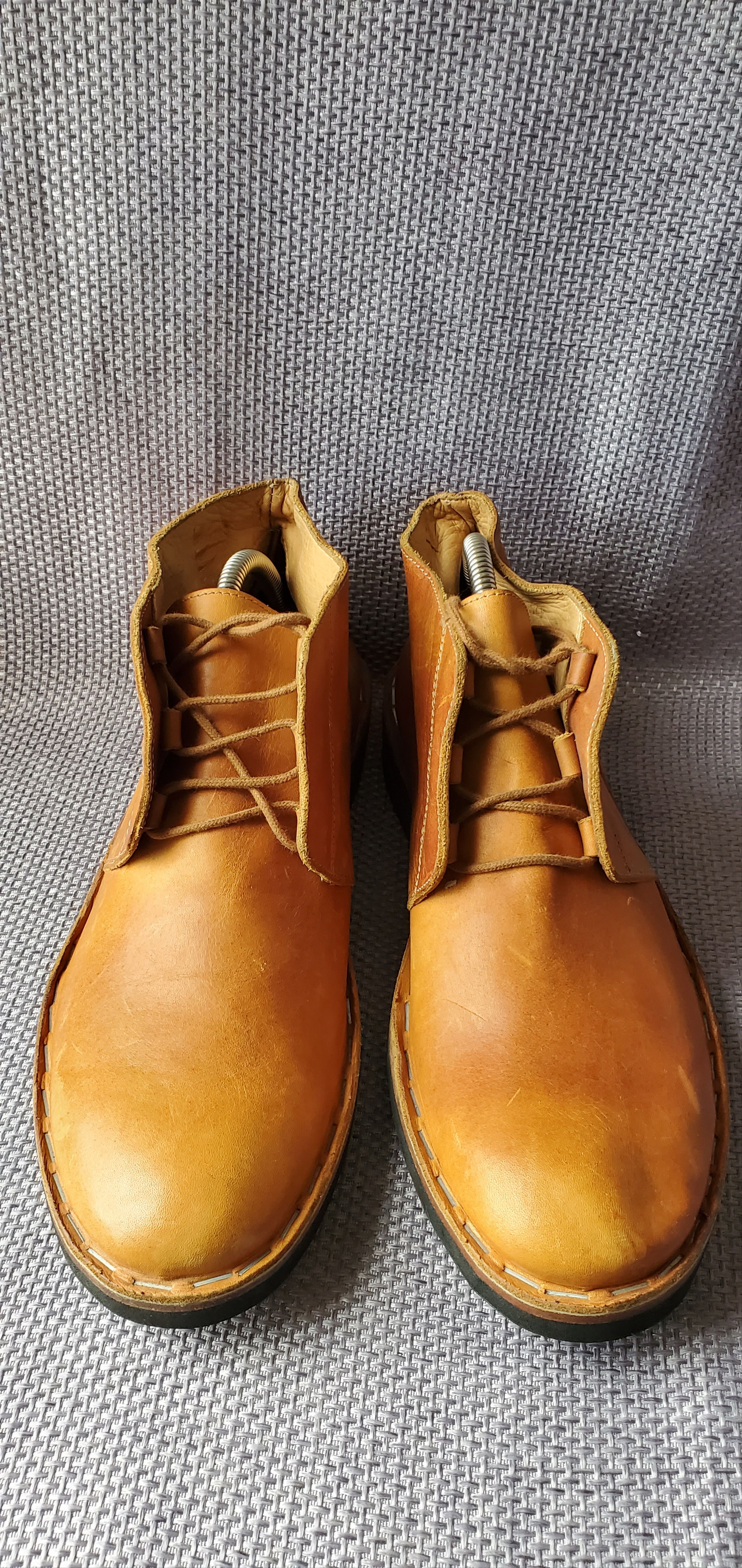Maison Margiela Maison Margiela Staple Stitched Brown Leather Boots Size US 8.5 / EU 41-42 - 2 Thumbnail