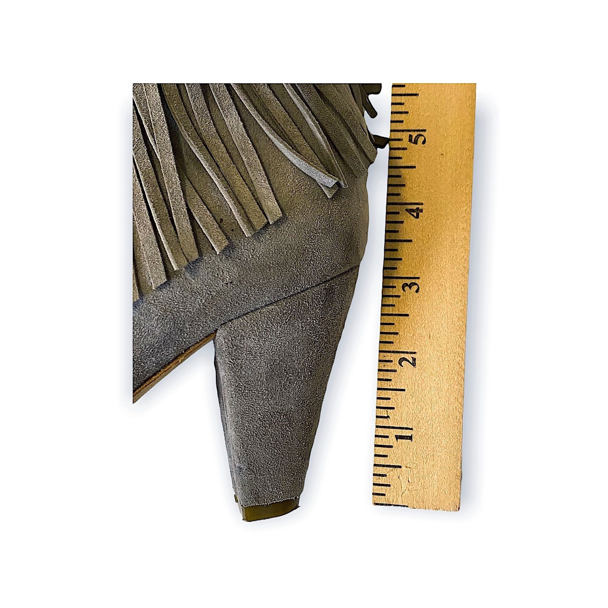 Anine Bing Anine Bing Irmelin Suede Fringe Ankle Boots, Gray/Taupe, S Size US 8 / IT 38 - 10 Thumbnail