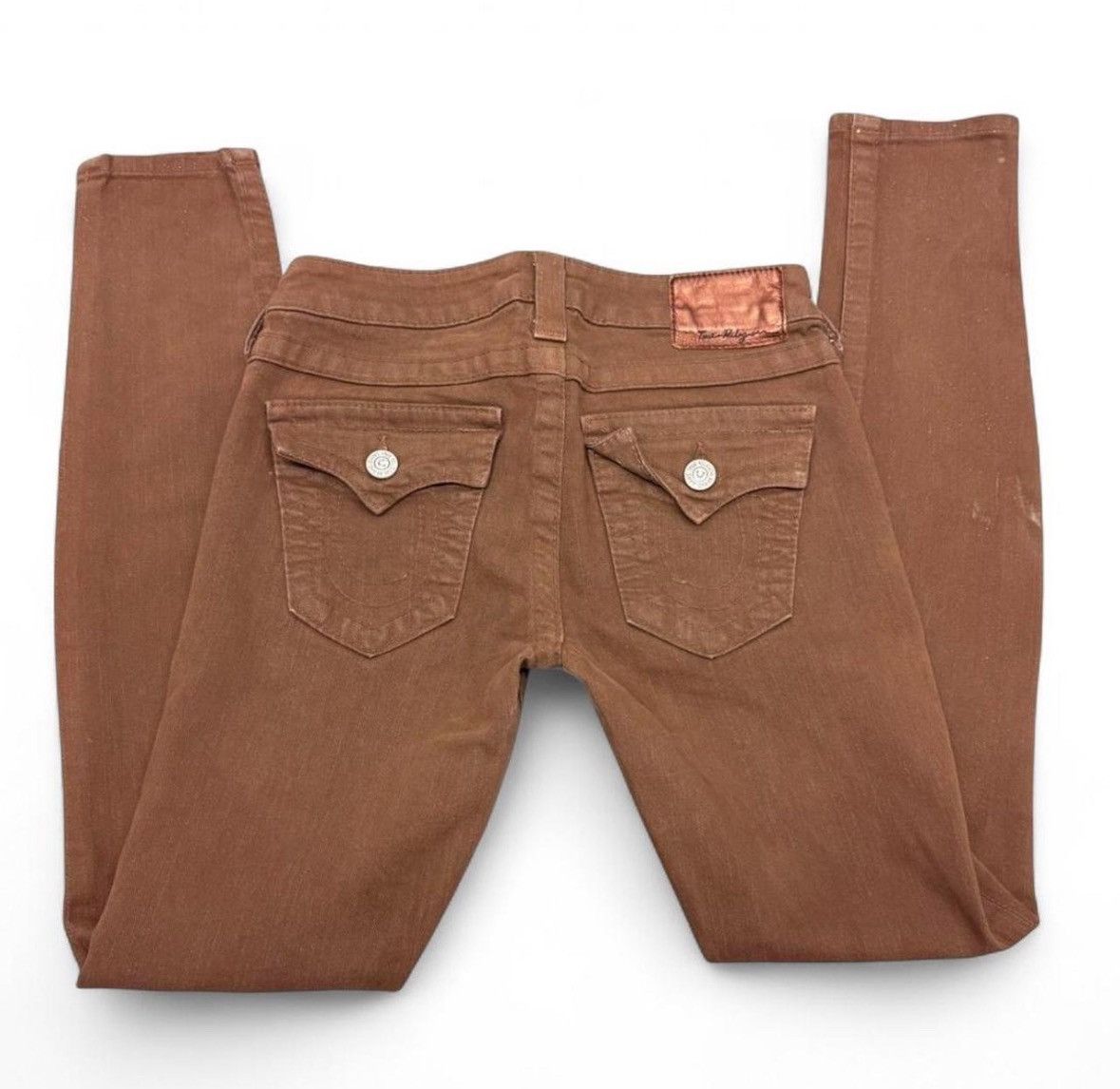 True Religion Rare Label Vintage Brown True Religion skinny jeans W25 Size 25" / US 0 / IT 36 - 1 Thumbnail