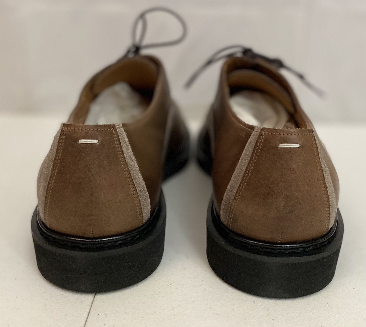 Maison Margiela Maison Margiela 22 🇮🇹 Brown Leather Suede Trim Oxfords 13 New Size US 13 / EU 46 - 10 Thumbnail