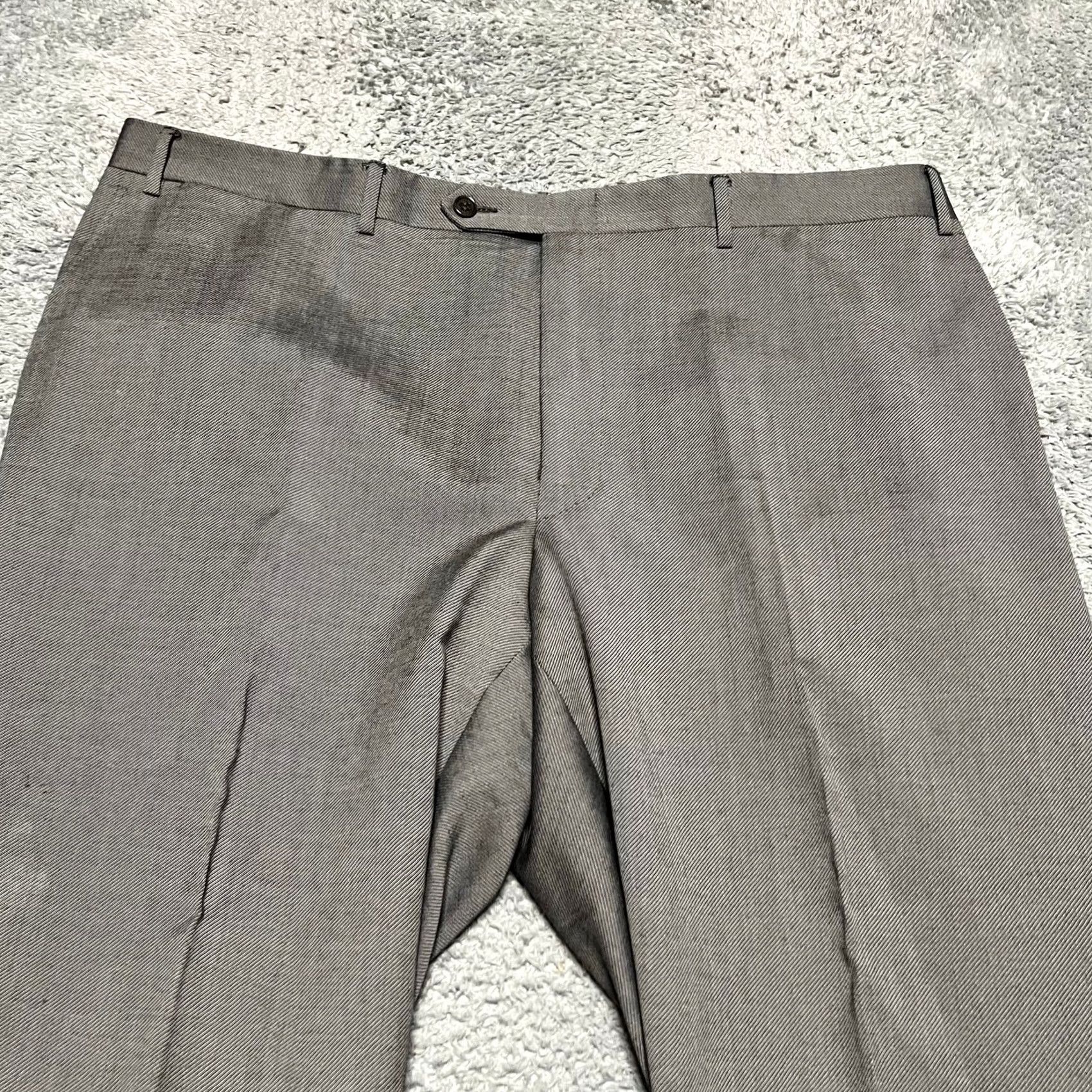 Canali Canali 1934 Pants Mens Gray Wool Dress Pants 40 Regular Inseam 31 Trousers Mens Size US 40 / EU 56 - 2 Thumbnail