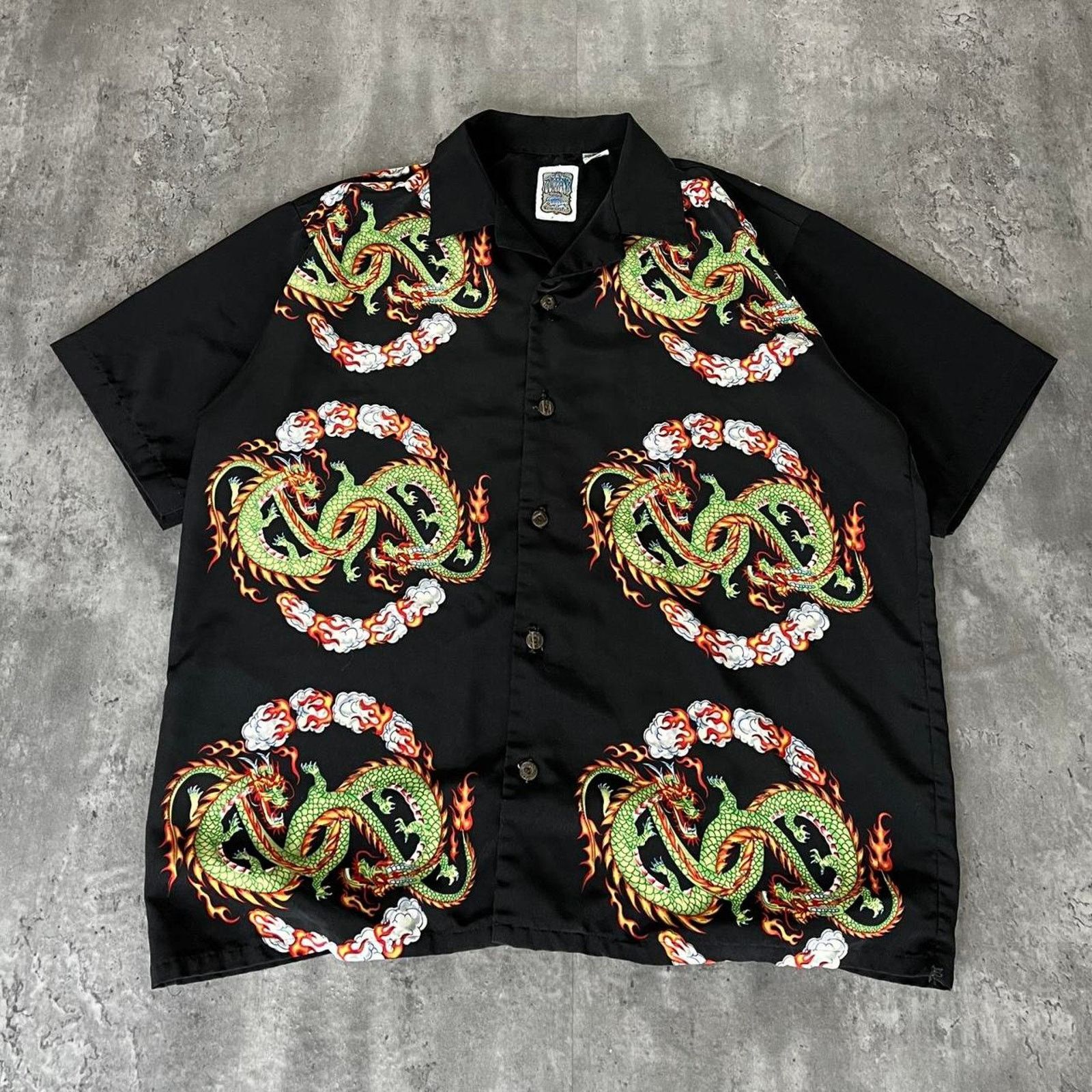 JNCO × Japanese Brand × Vintage Crazy Vintage Y2K Jnco Style Japanese Dragon Polo Shirt Size US M / EU 48-50 / 2 - 1 Thumbnail