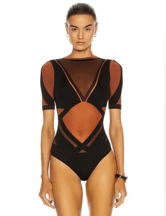 image of Wolford X Adidas 78283 Sheer Motion Bodysuit ( L ), Women's (Size Large)