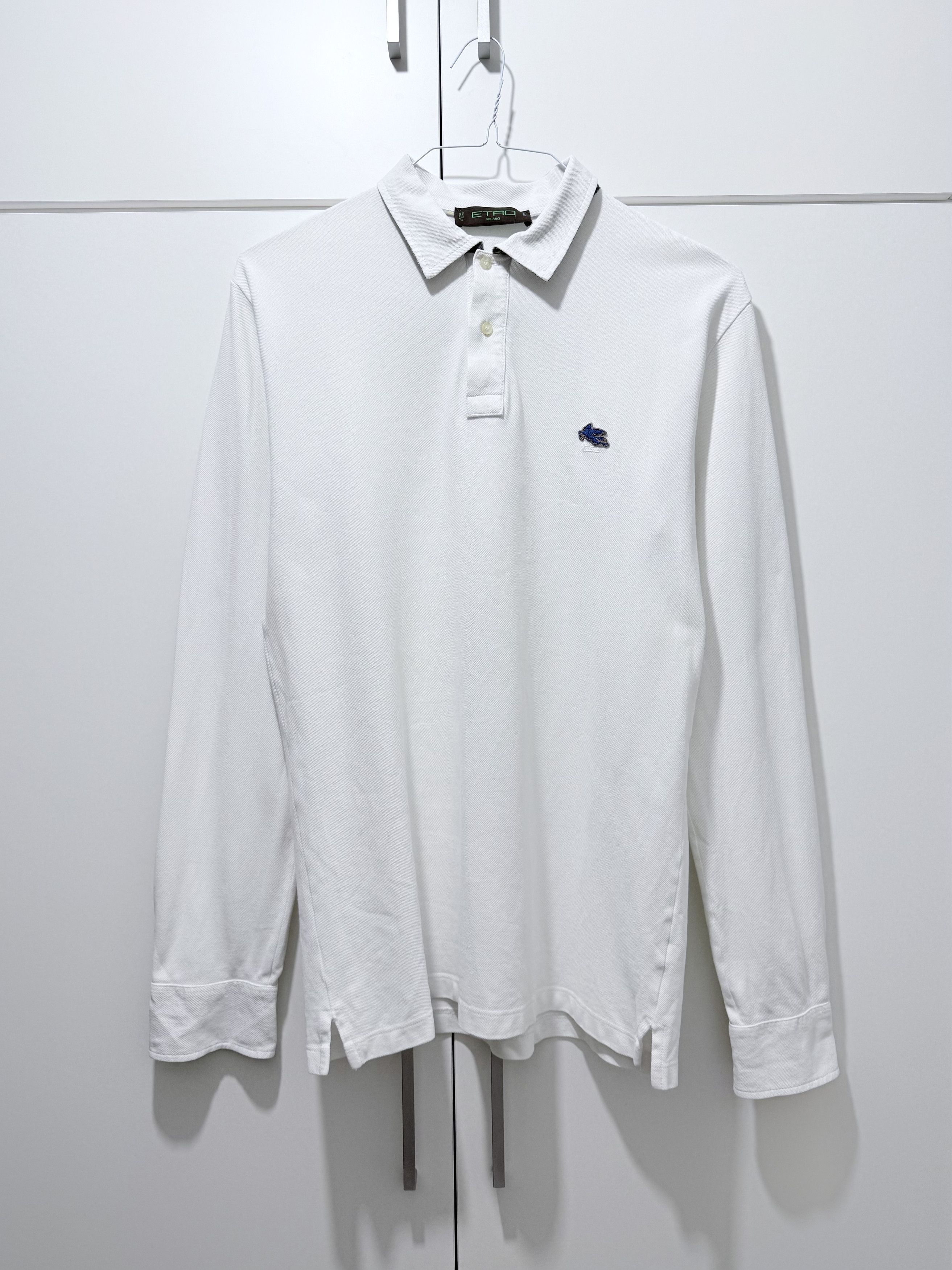 Etro Etro Milano Cotton Long Sleeve Polo Shirt Collared (L) Size US L / EU 52-54 / 3 - 1 Thumbnail