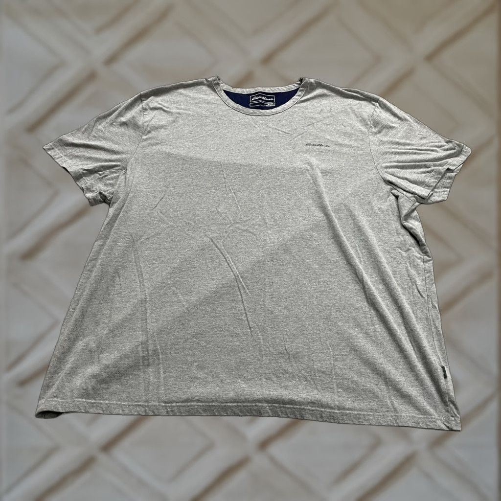 Eddie Bauer Eddie Bauer T-Shirt Mens 4XL Gray Solid Crew Neck Short Sleeve Casual Tee Size US XXL / EU 58 / 5 - 1 Thumbnail