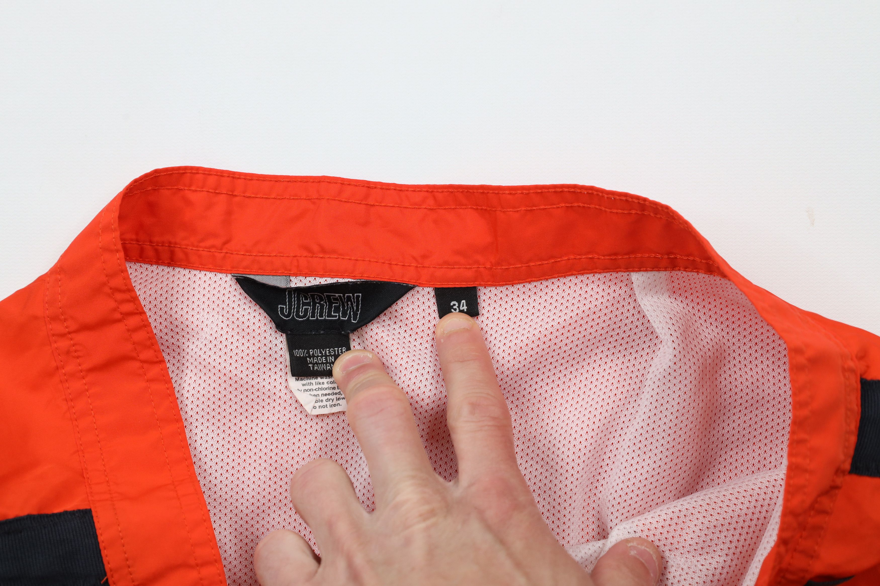 J.Crew × Vintage Vintage 90s J Crew Knee Lined Shorts Swim Trunks Orange Size US 34 / EU 50 - 8 Thumbnail