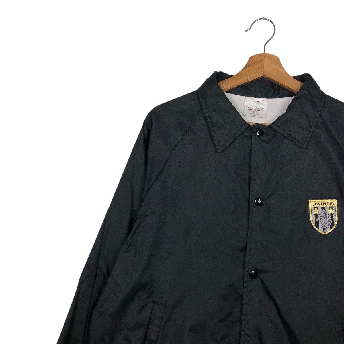 Vintage 📌Vintage Snap Button Coach Jacket Juventus Big Logo Size US M / EU 48-50 / 2 - 8 Thumbnail