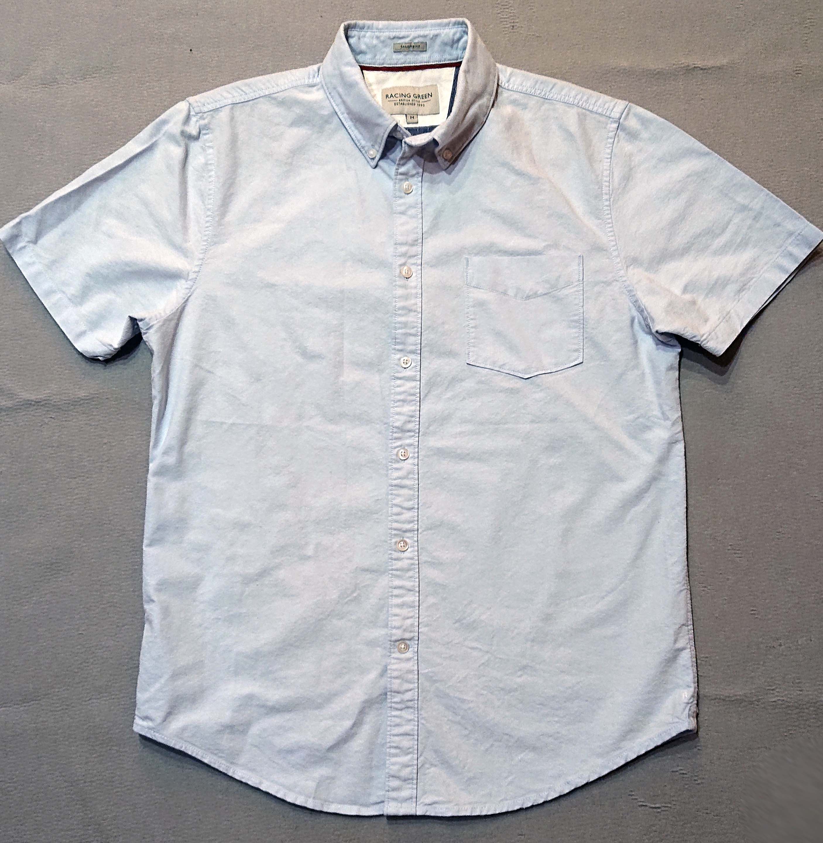 Other Racing Green Mens Short Sleeves Shirt Cotton Tailored Fit Size US M / EU 48-50 / 2 - 2 Thumbnail