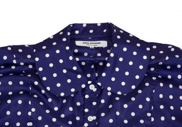 Comme des Garcons Comme Des Garcons Retro blue-purple polka-dot shirt top Size S / US 4 / IT 40 - 4 Thumbnail