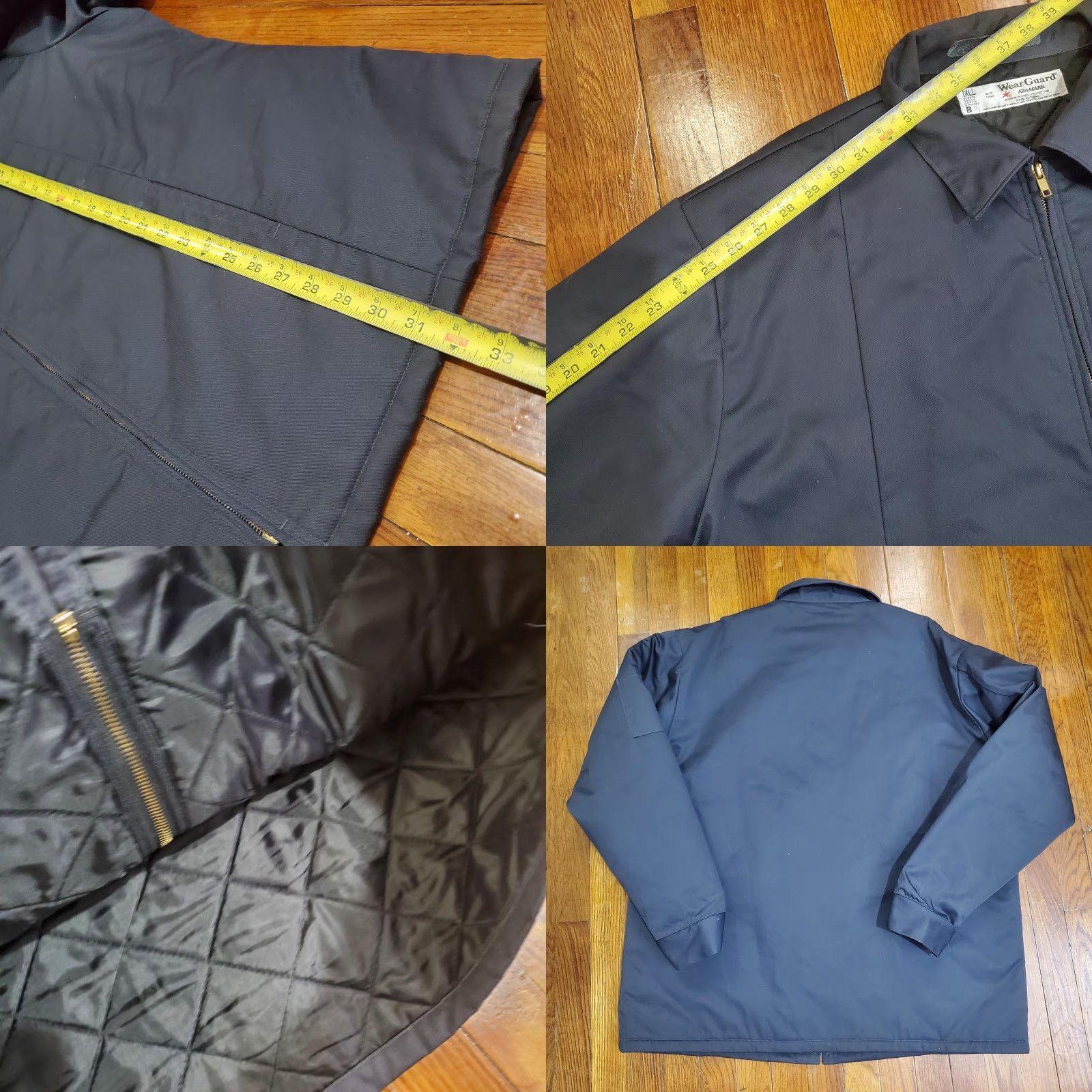 Vintage WearGuard Aramark Jacket Mens 1XL Tall Navy Blue Quilted Lined Warm Work Coat Size US XL / EU 56 / 4 - 8 Thumbnail