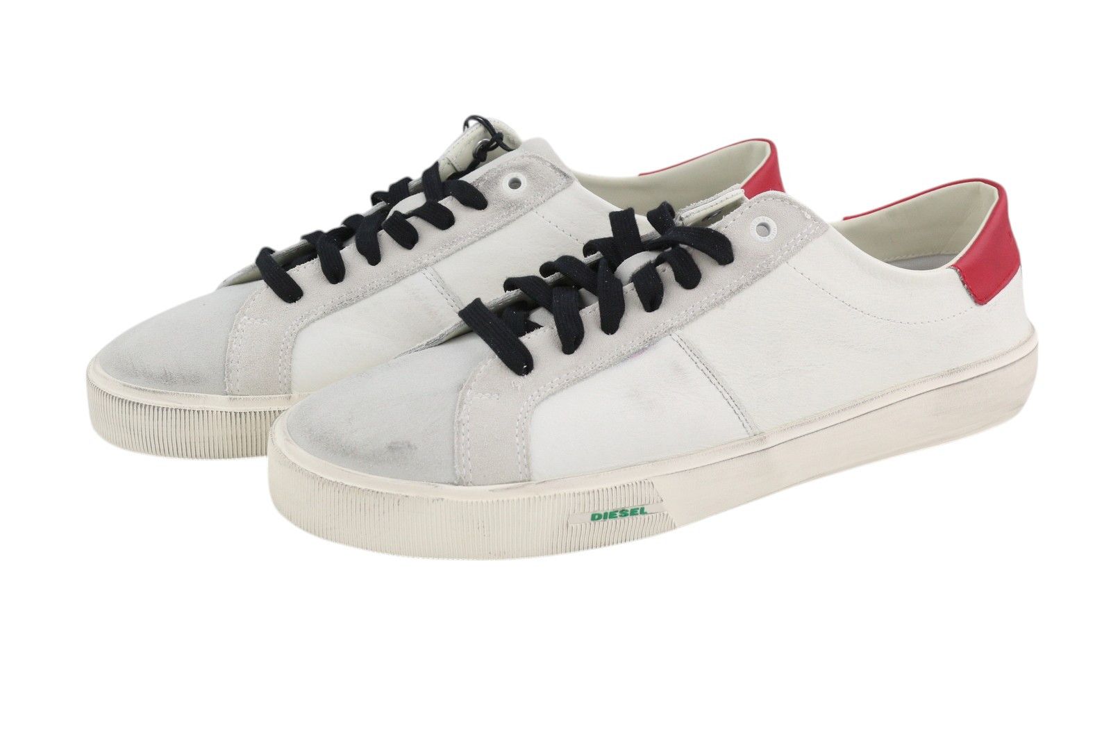 Diesel S-MYDORI LC EU45 White Leather Almond Toe Laced 40941 Size US 12 / EU 45 - 4 Thumbnail