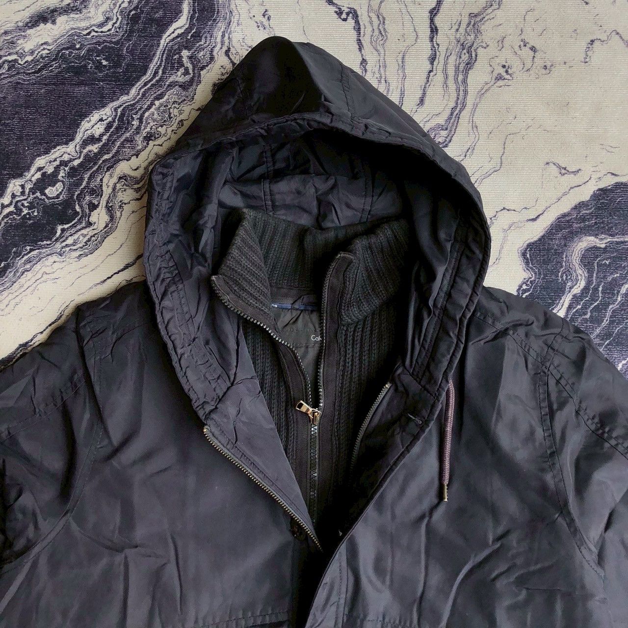 Calvin Klein Vintage Calvin Klein Jeans Hooded Layered Jacket Size US XL / EU 56 / 4 - 4 Thumbnail