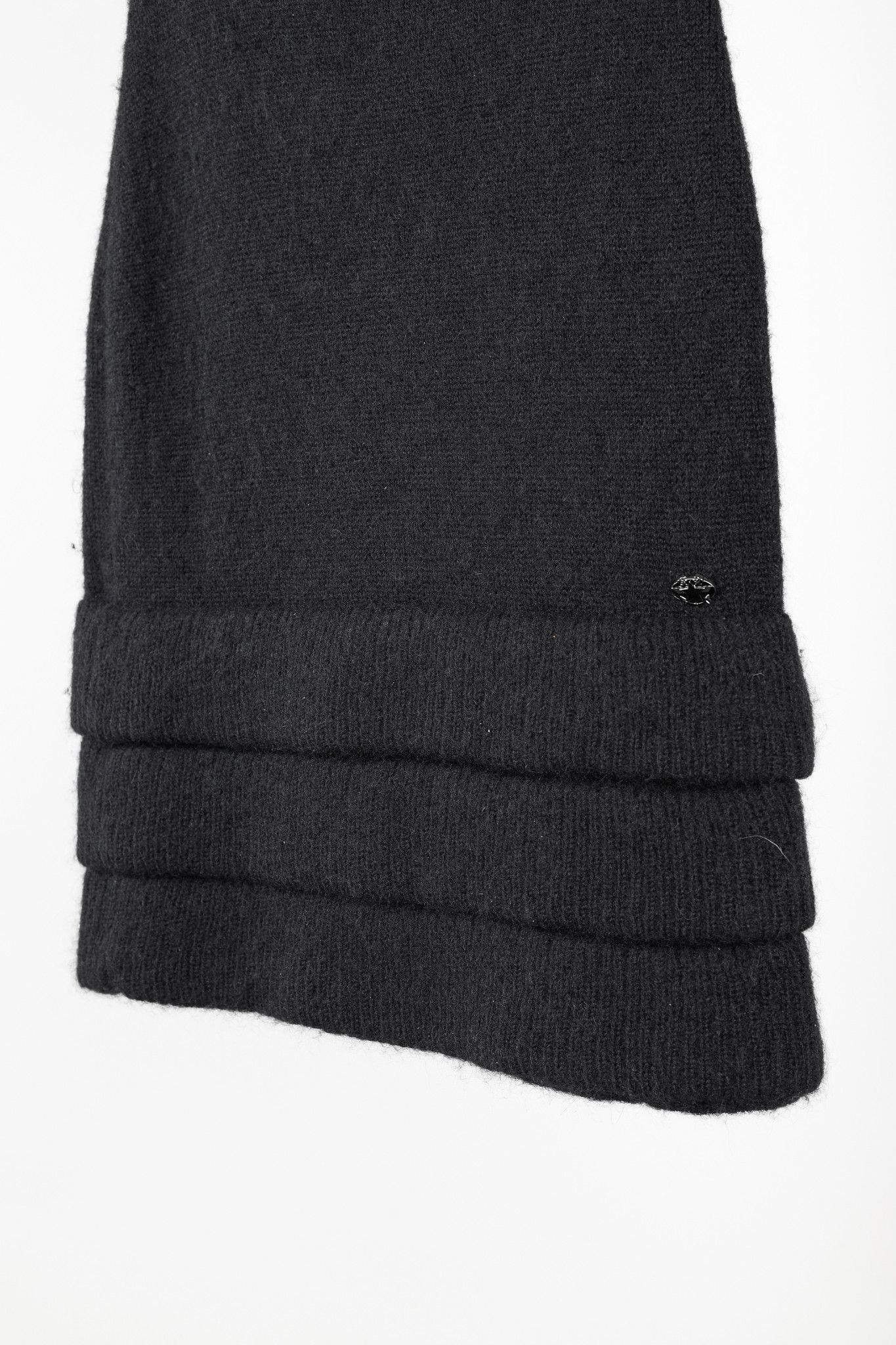 Chanel Chanel 09A Black Wool & Mohair Tiered-Hem Skirt Size 24" / US 00 / IT 34 - 6 Thumbnail