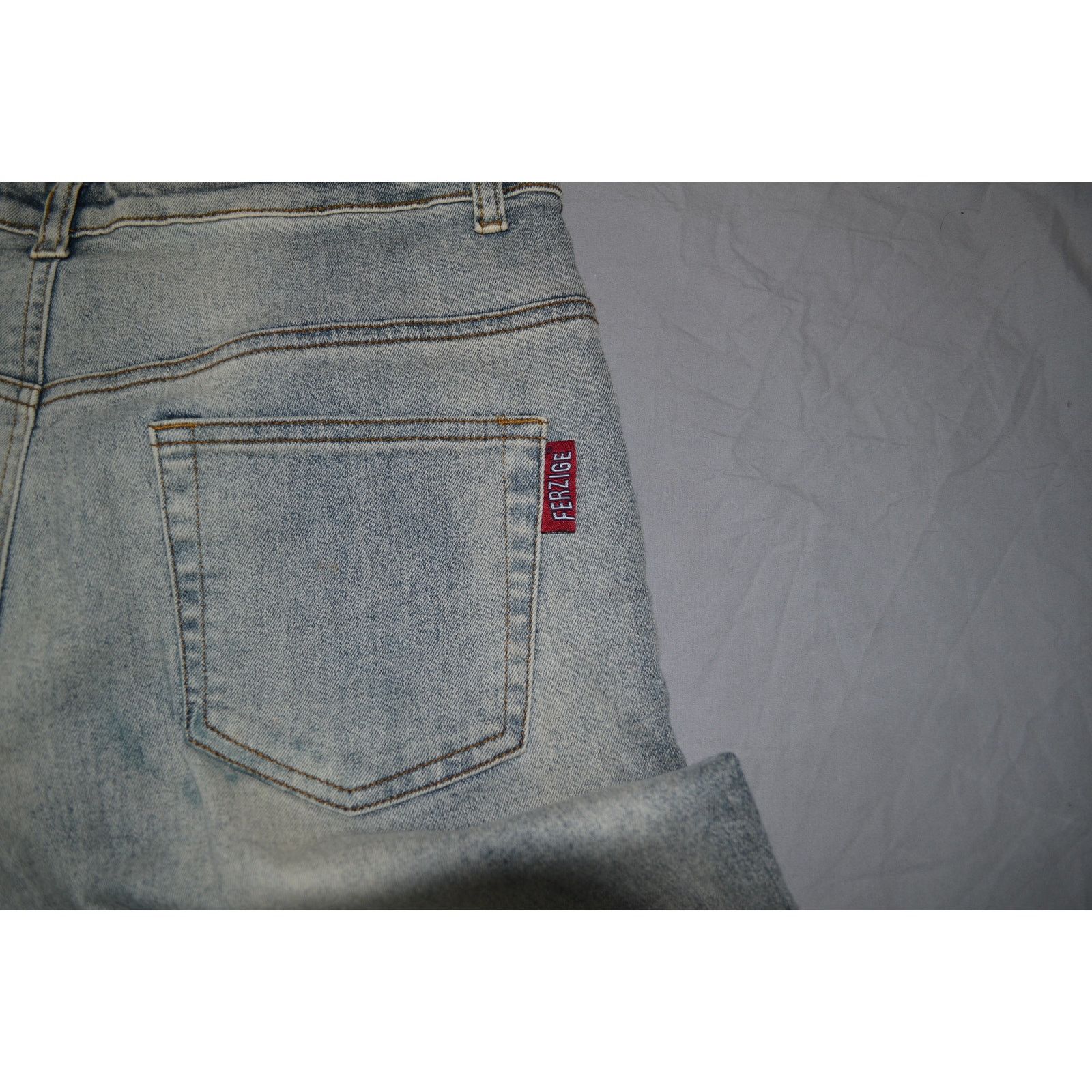 Other Ferzige Vintage Embelished Distressed Denim Jeans Y2K 1990s Size 26" / US 2 / IT 38 - 7 Thumbnail