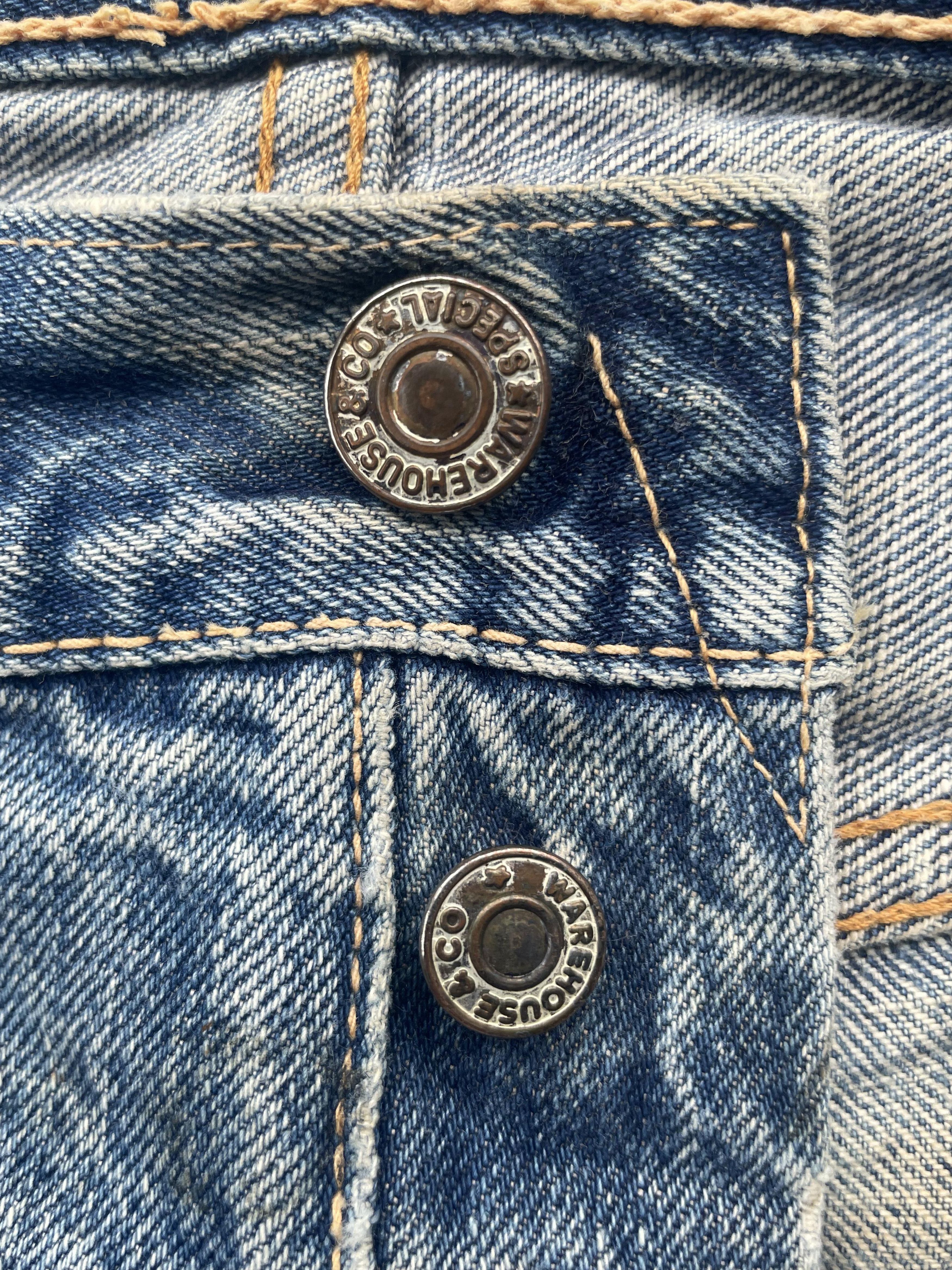 Vintage Vintage Warehouse Company Selvedge Faded Distresed Denim Size US 30 / EU 46 - 8 Thumbnail