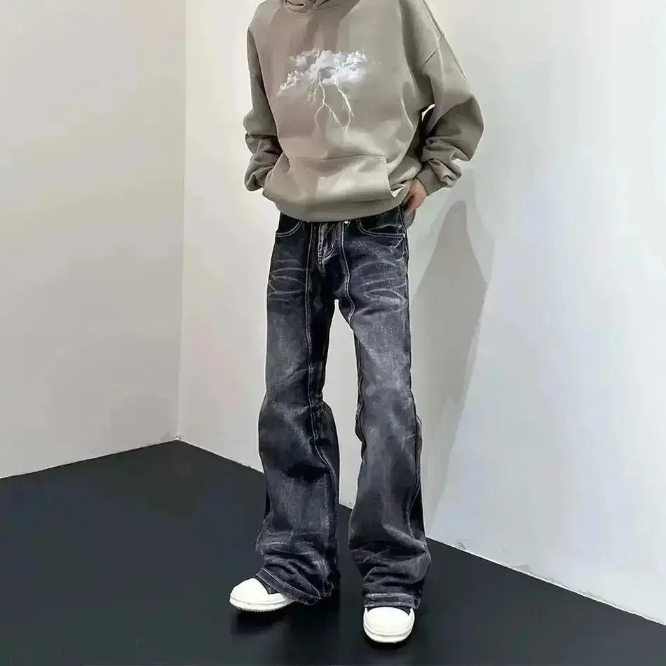 Japanese Brand Vintage Loose Cool Street Flare Denim Pants Size US 32 / EU 48 - 5 Thumbnail