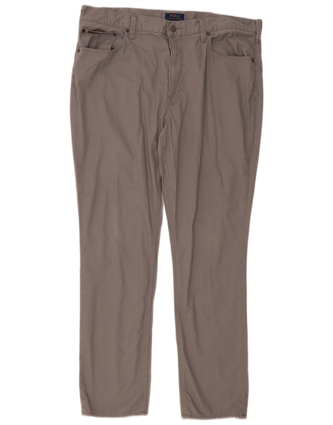 Polo Ralph Lauren Mens Straight Casual Trousers W38 L32 Grey Cotton Size US 38 / EU 54 - 1 Thumbnail