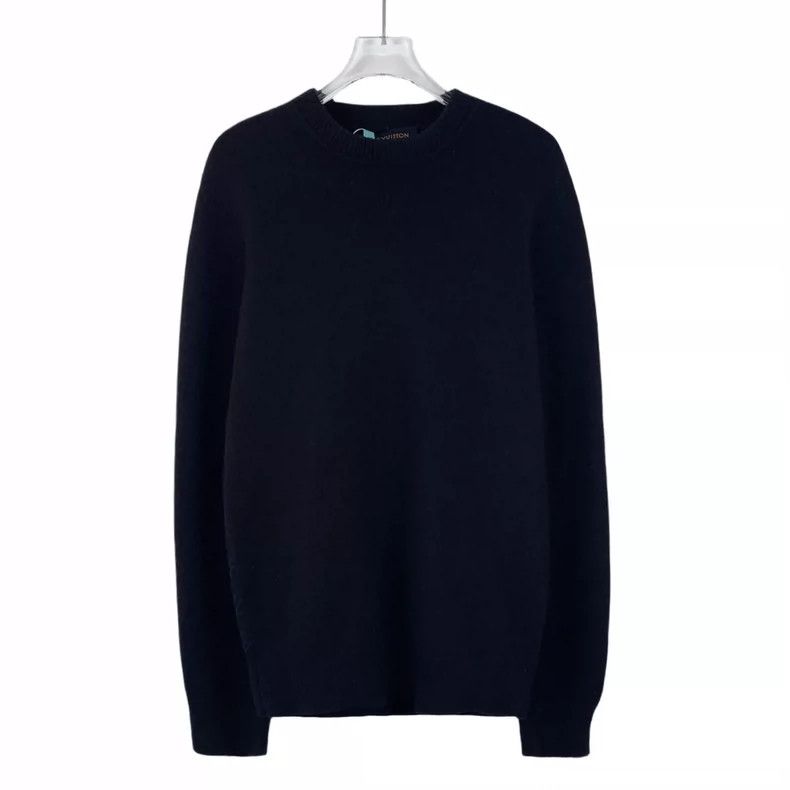 Louis Vuitton Louis Vuitton Navy back logo jacquard printed cashmere cre Size US S / EU 44-46 / 1 - 1 Thumbnail
