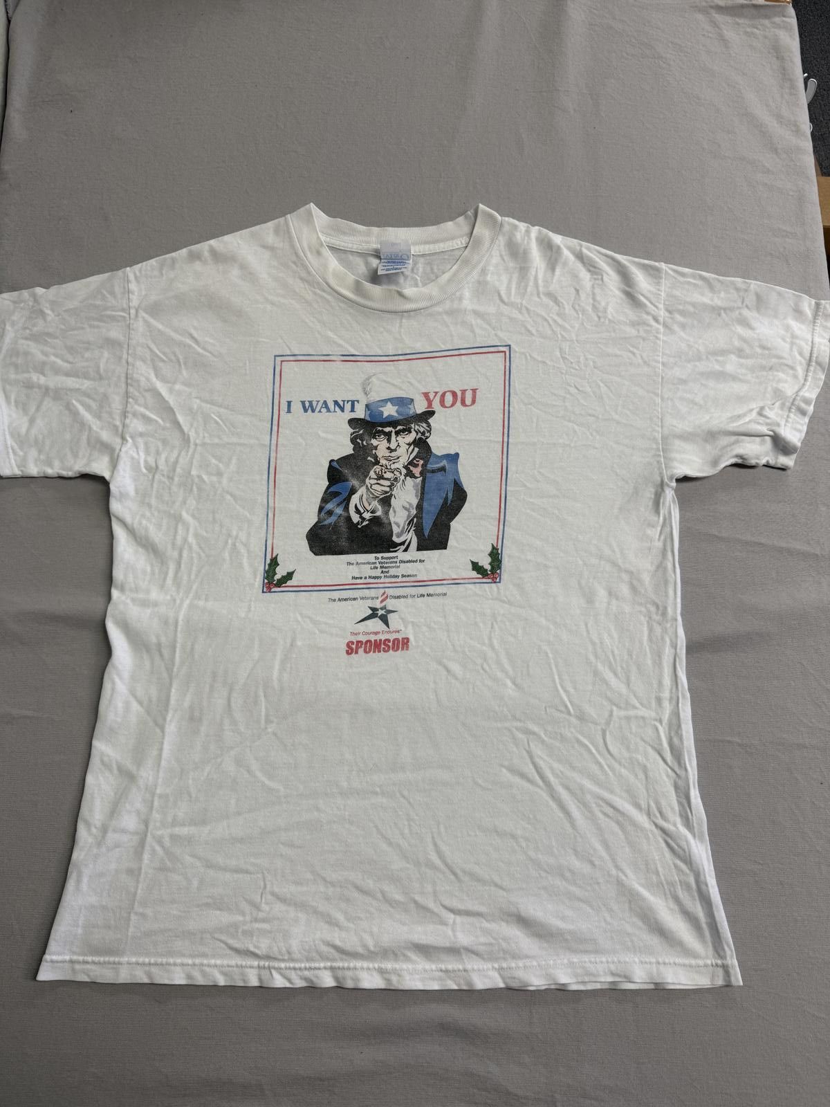Other Vintage Uncle Sam T-shirt I Want You Veterans Disabled Tee Size US L / EU 52-54 / 3 - 1 Thumbnail