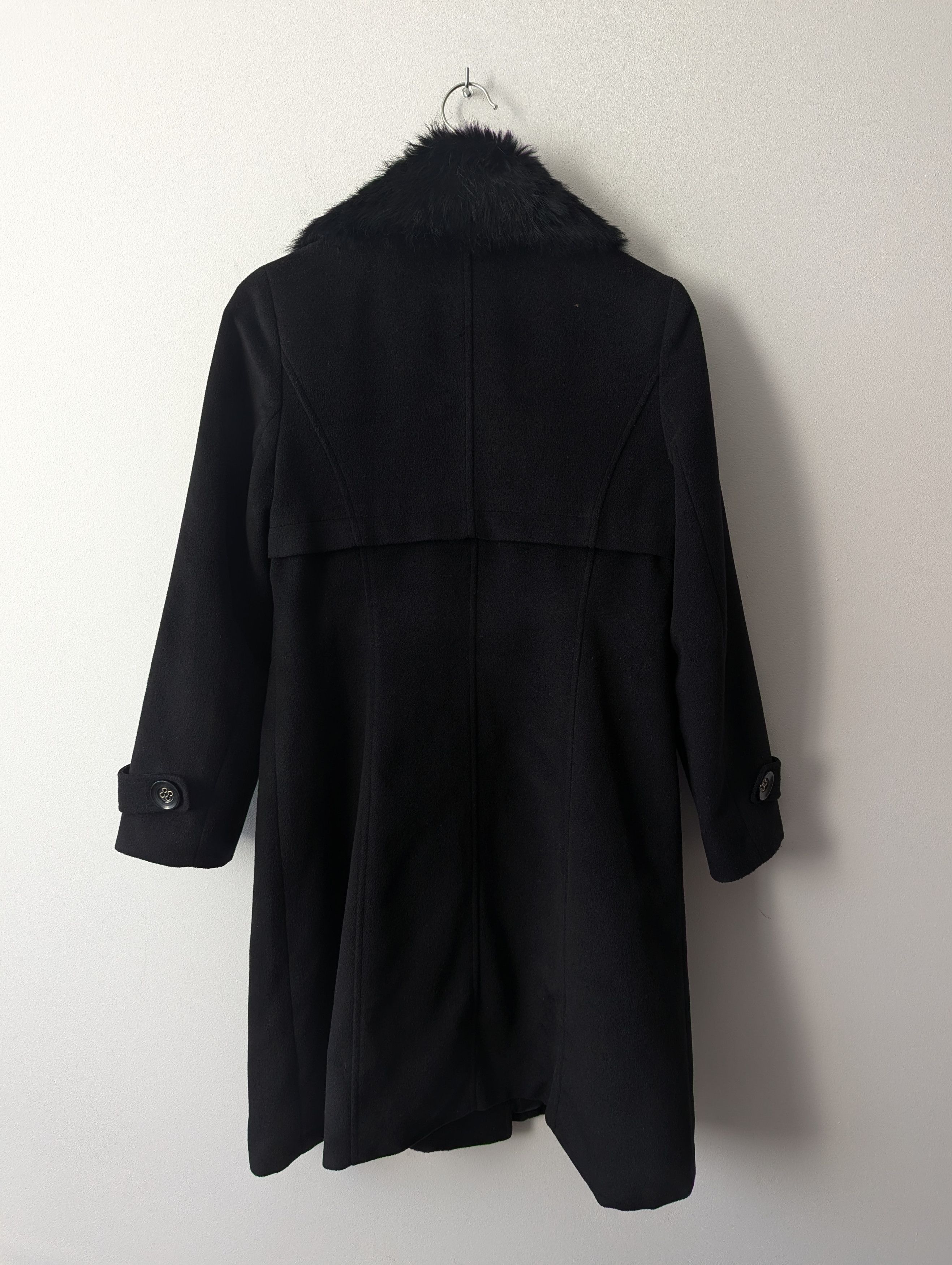Chloe Chloé Wool Black Coat Detachable Fur Collar Size XS / US 0-2 / IT 36-38 - 12 Thumbnail