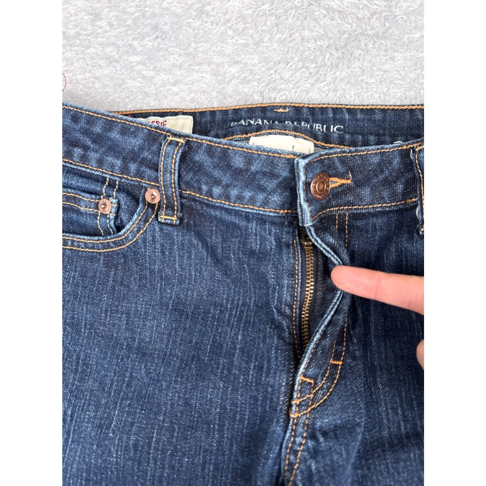 Banana Republic VINTAGE Banana Republic Jeans Women 8 Blue Denim Classic Bootcut Dark Cotton Low 30x31 Size 30" / US 8 / IT 44 - 5 Thumbnail