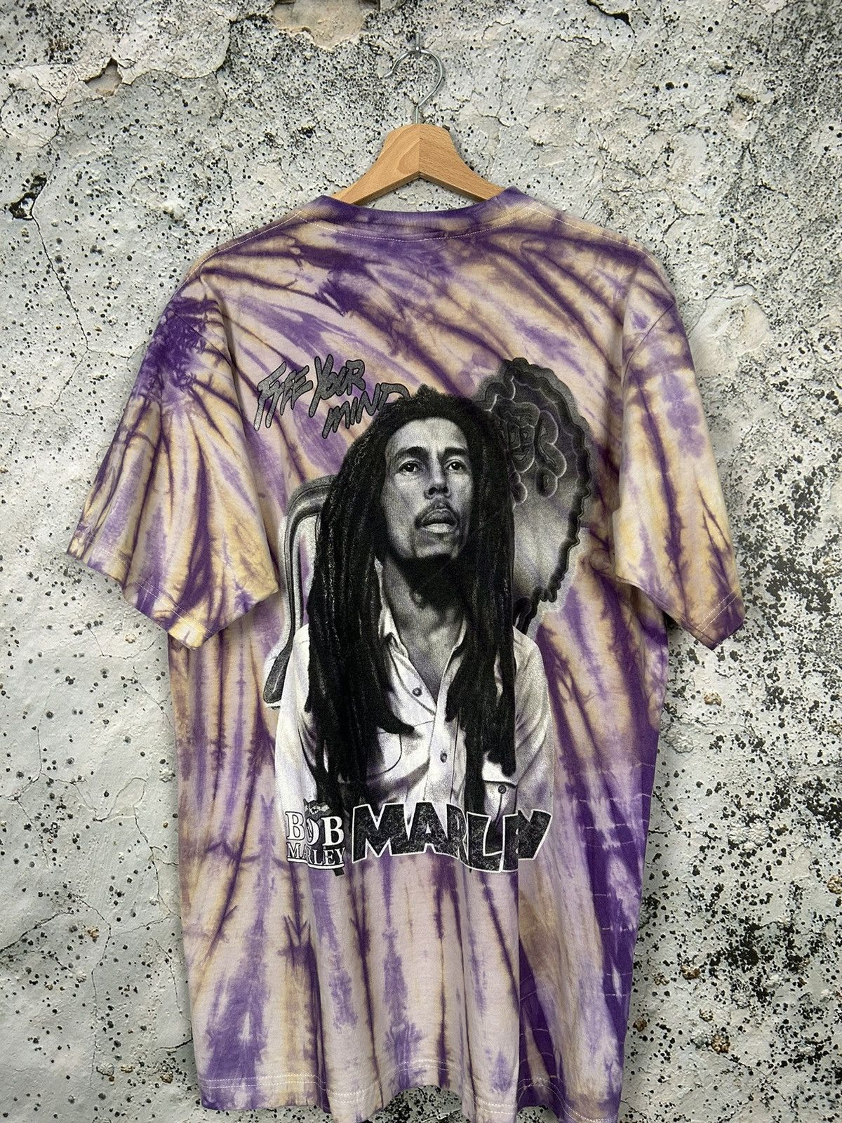 Bob Marley Vintage Rare 90s Bob Marley Tie Dye Graphic Tee Hype Art Size US L / EU 52-54 / 3 - 4 Thumbnail