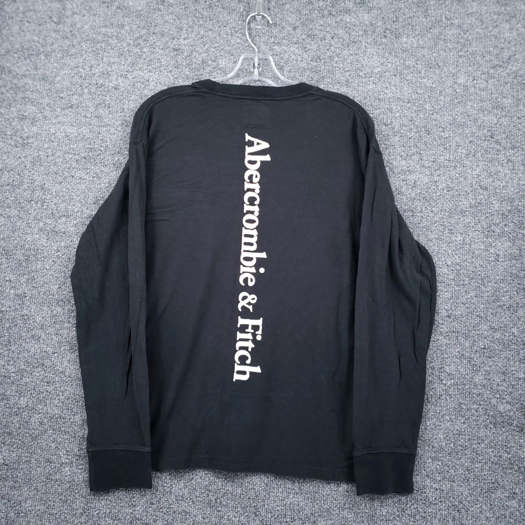 Abercrombie & Fitch Abercrombie & Fitch Sweatshirt Mens S Small Black Pullover Long Sleeve Cotton Logo Crew Neck Size US S / EU 44-46 / 1 - 2 Thumbnail