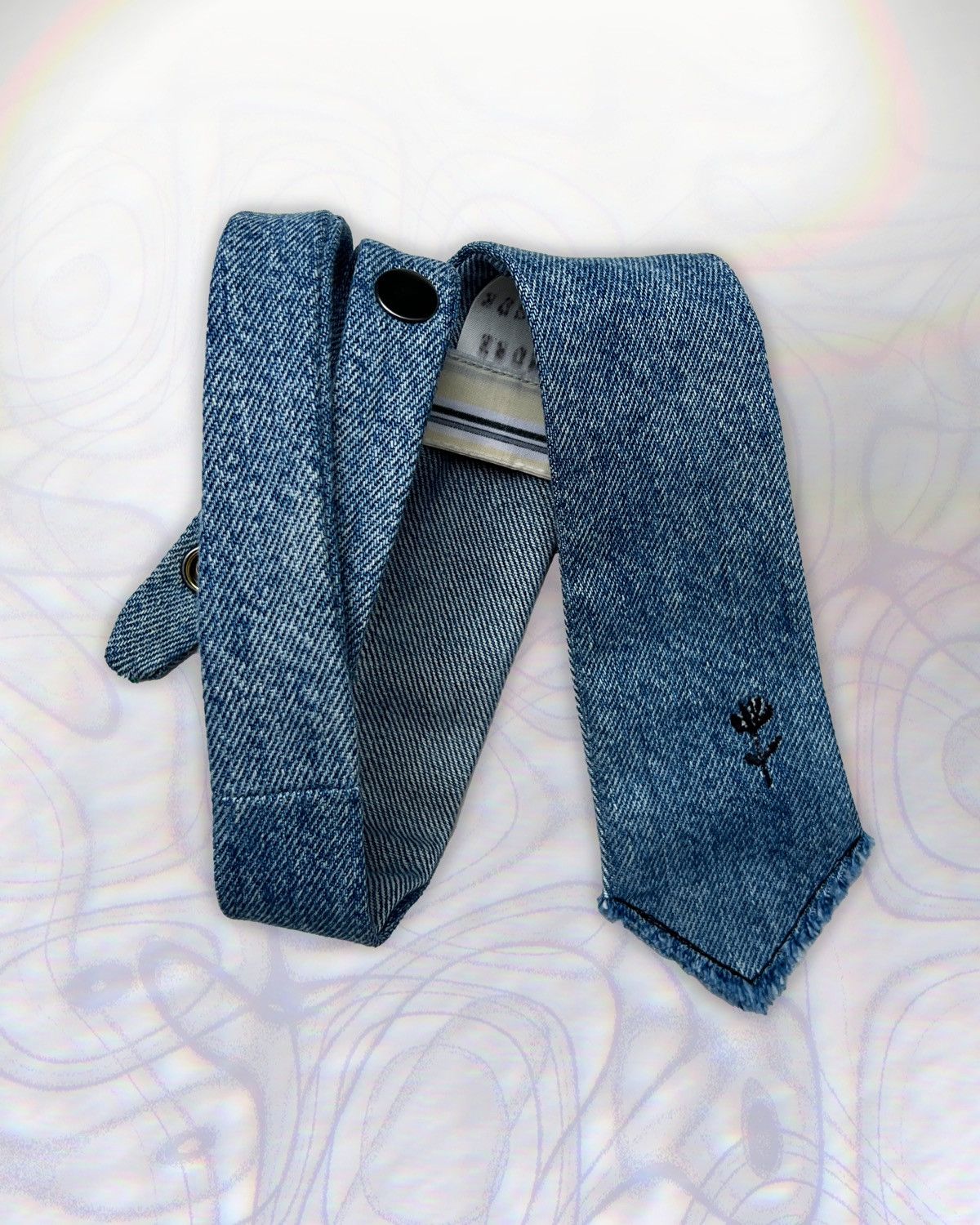 WE Fashion Denim Tie "DAS BÜRO" by Under Tissue Size ONE SIZE - 3 Thumbnail