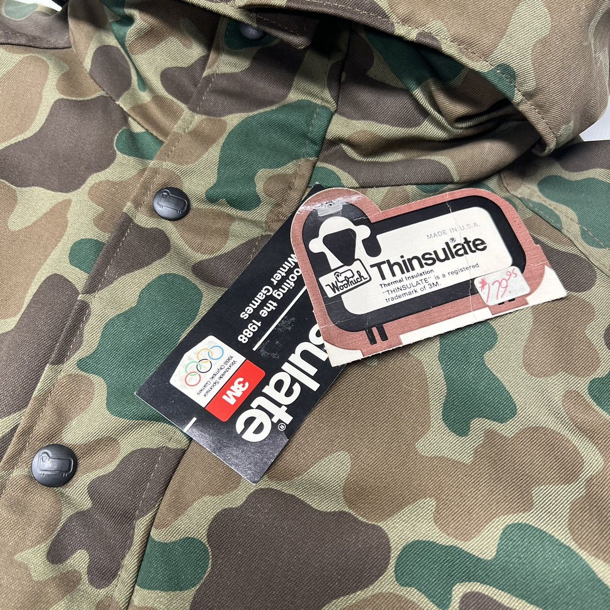 Vintage × Woolrich Woolen Mills VTG Woolrich Jacket Coat Duck Camo Lined Padded Green 90s Size US XL / EU 56 / 4 - 11 Thumbnail
