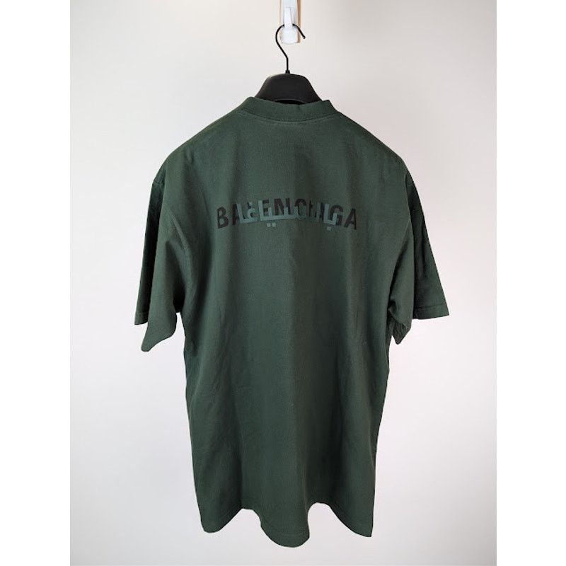 Balenciaga o1rshd1 Ramadan 24 Vintage Jersey T-Shirt Dark Green / Black Size US S / EU 44-46 / 1 - 8 Thumbnail