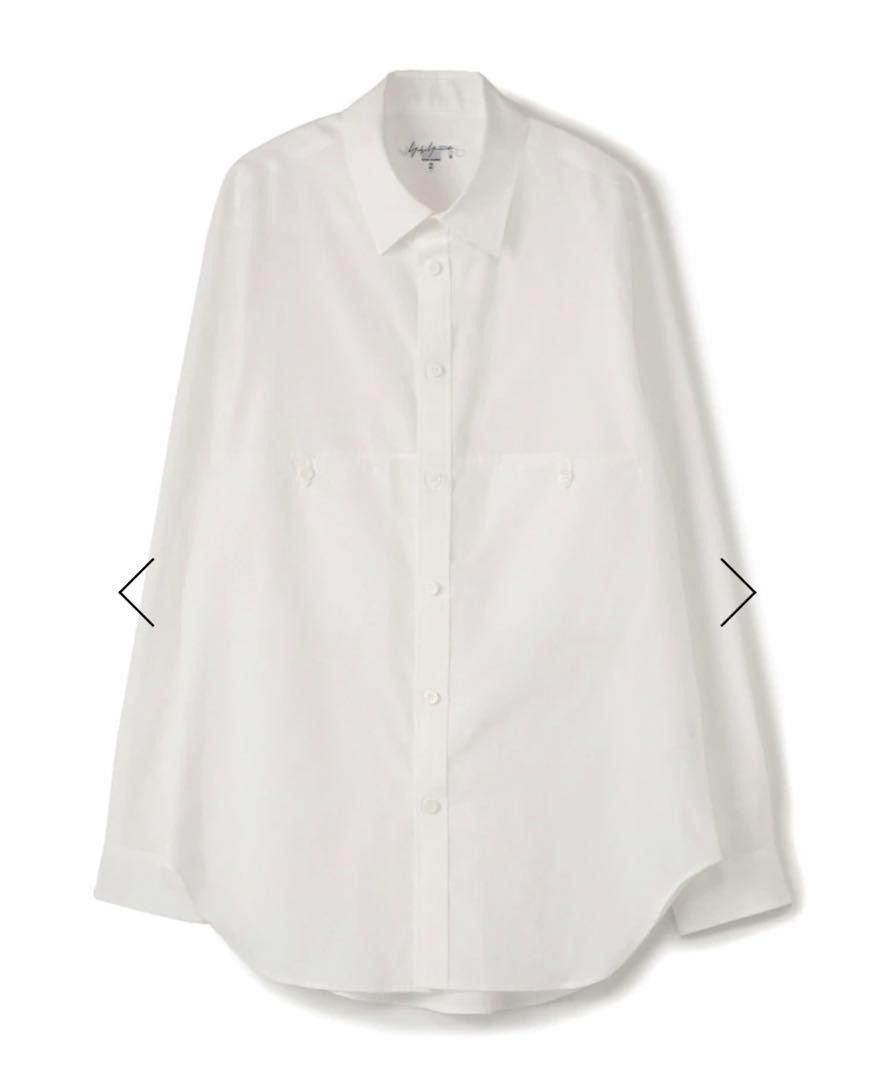 image of Yohji Yamamoto Pour Homme White Double Loop Blouse, Men's (Size Medium)