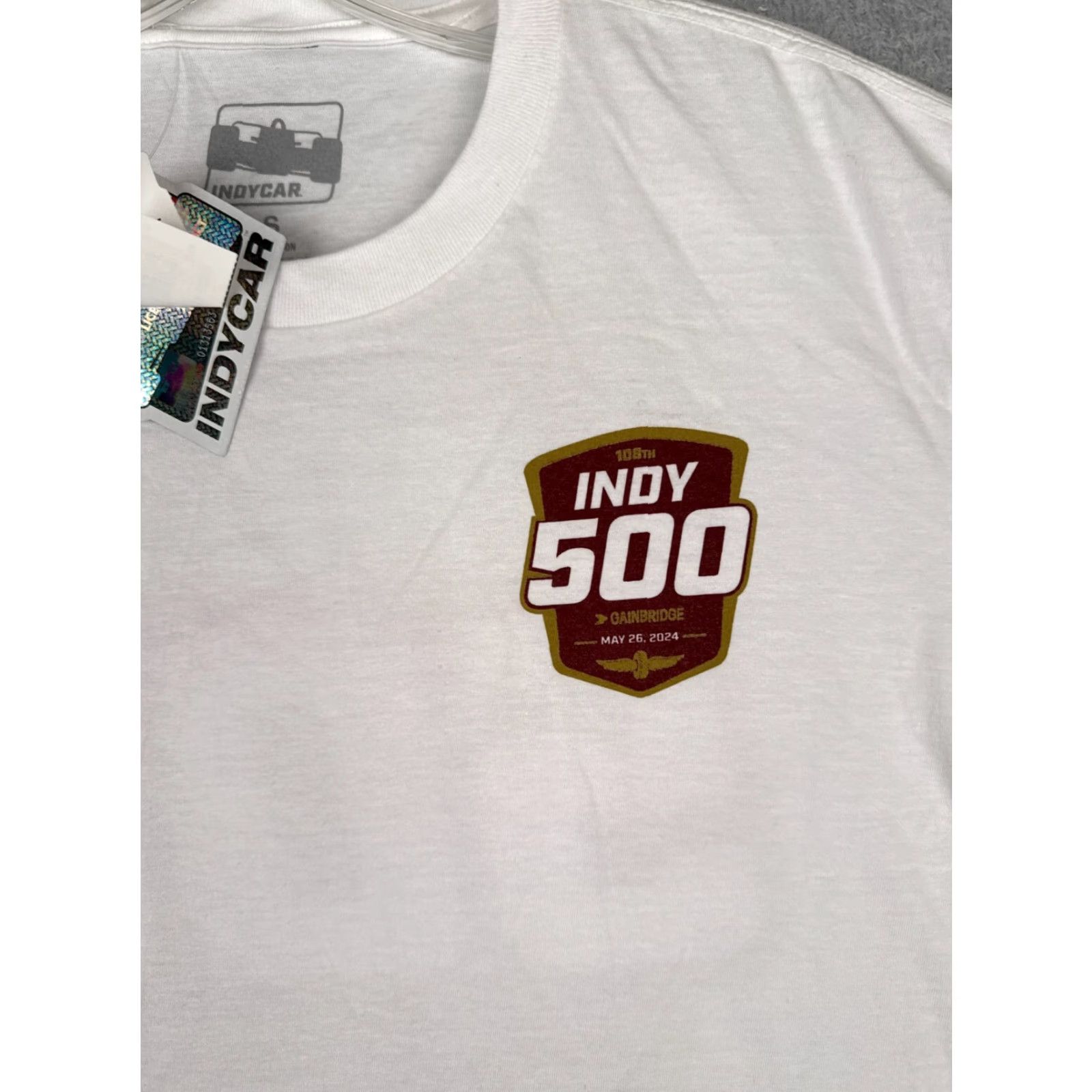 Vintage Indycar Shirt Adult Small White 2024 Indy 500 Gainbridge 108th 100% Cotton Legends Global Merchandise Shirt Mens White Indycar 2024 100% Cotton Size US S / EU 44-46 / 1 - 6 Thumbnail