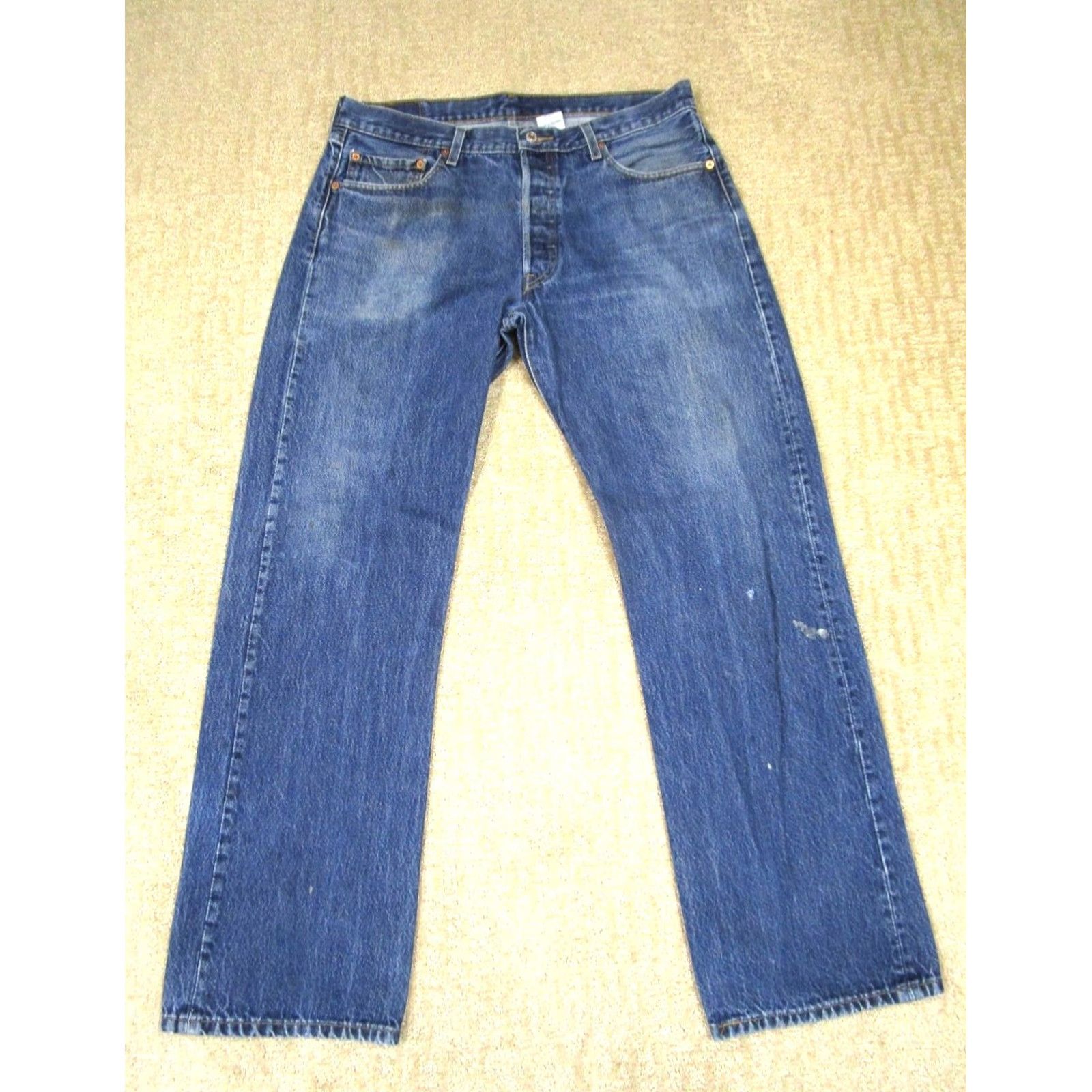 Levi's VINTAGE Levi's 501 Jeans Men 36x32 Blue Dark Wash Distressed Whisker Logo 90s Rock Mens Size US 36 / EU 52 - 2 Thumbnail