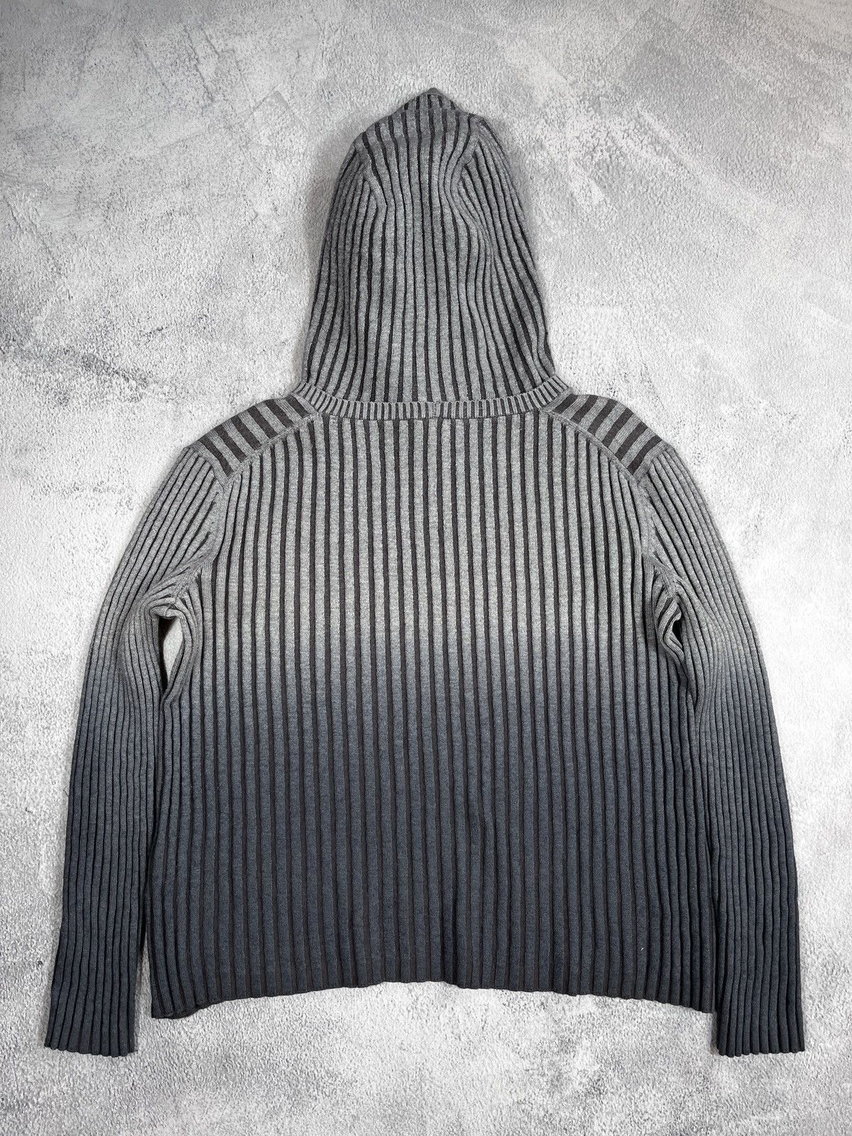 Armani Exchange Vintage Y2K Armani ribbed hooded sweater streetwear M Size US M / EU 48-50 / 2 - 9 Thumbnail
