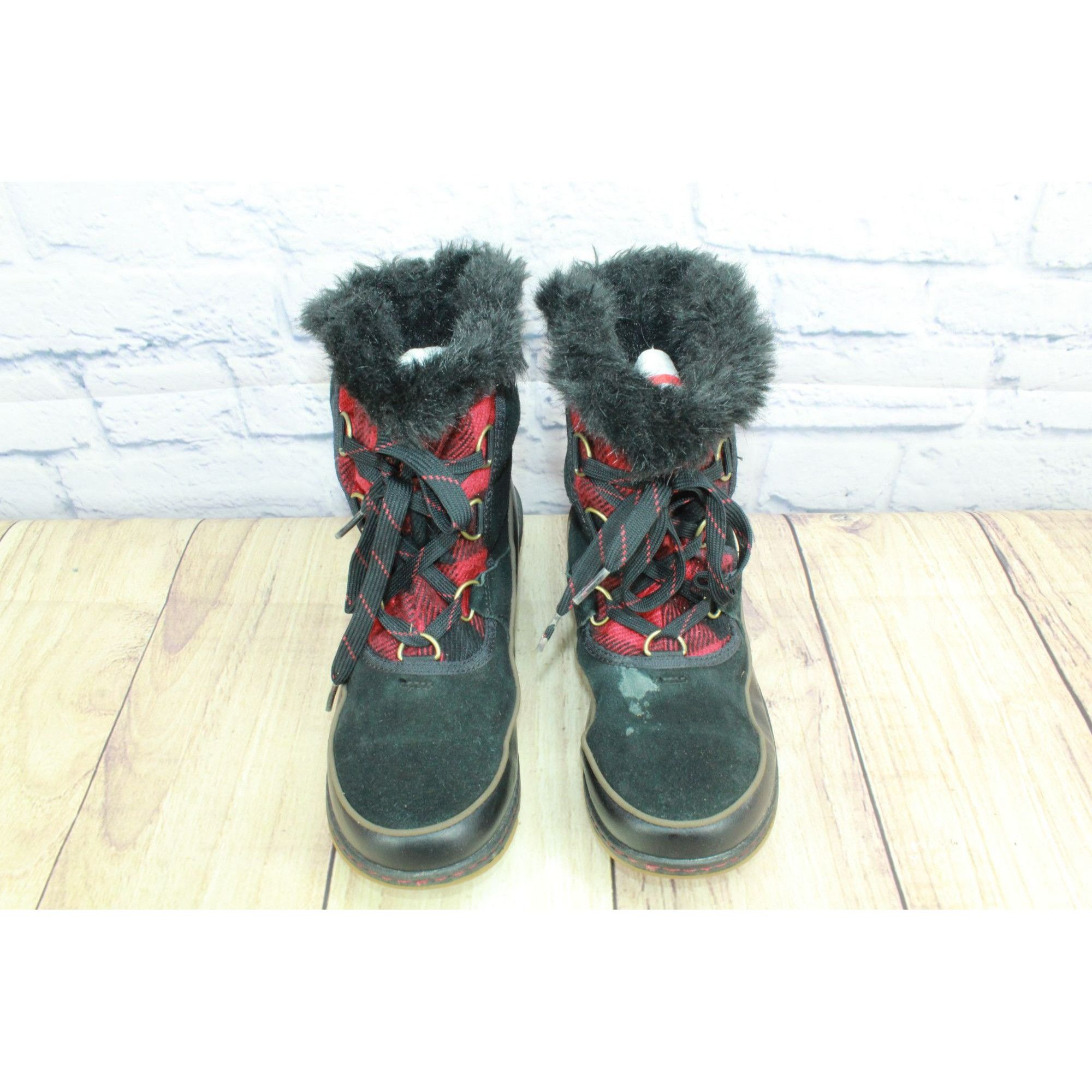 Sorel Sorel Women s Tivoli Buffalo Plaid Red Black Winter Boots Grailed