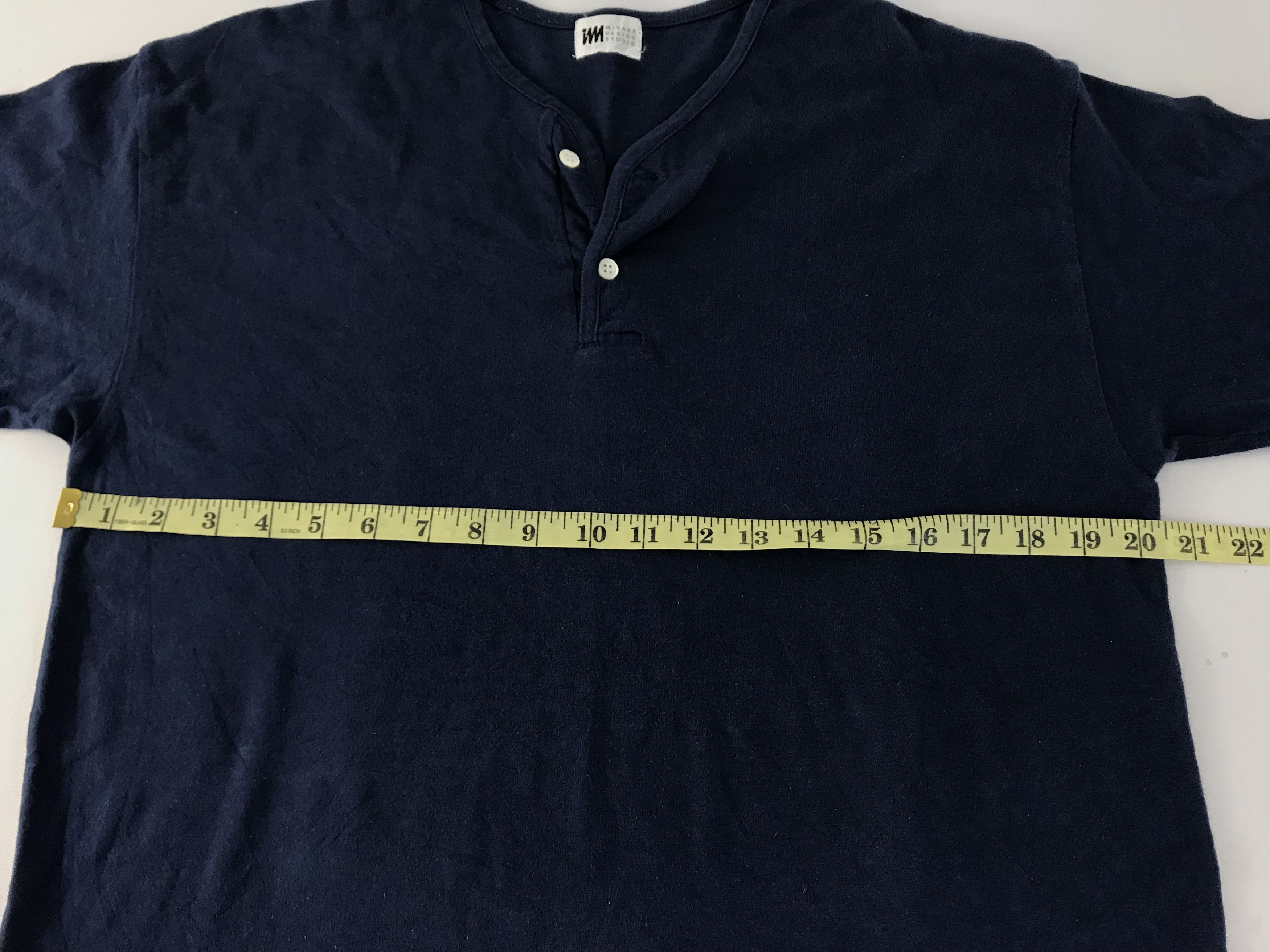 Issey Miyake 90s Issey Miyake Studio Henley Neck Minimalist Tee Size US M / EU 48-50 / 2 - 8 Thumbnail