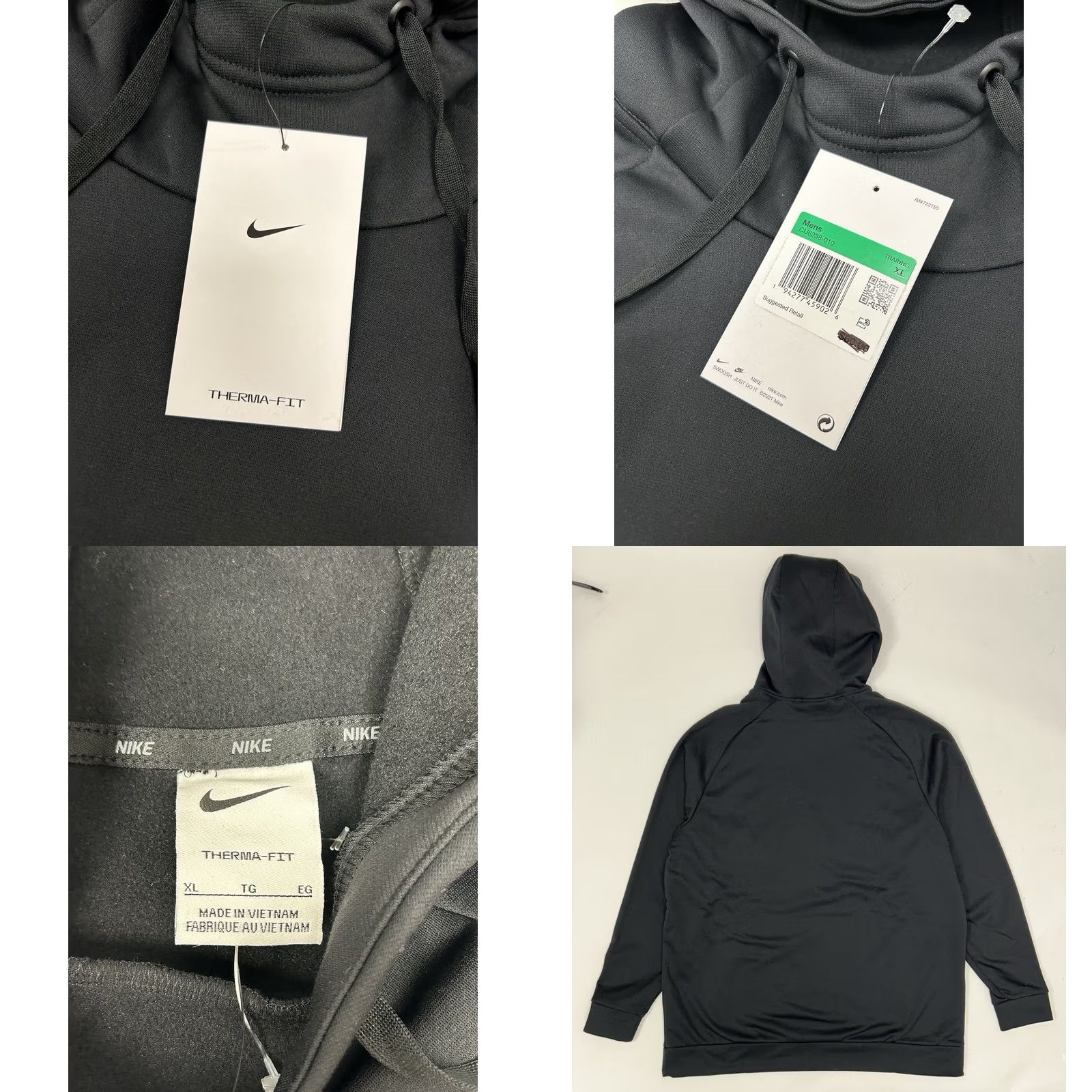 Nike Nike Therma Fit Swoosh Pullover Zip Pocket Black Hoodie CU6238-010 Mens XLARGE Size US XL / EU 56 / 4 - 8 Thumbnail