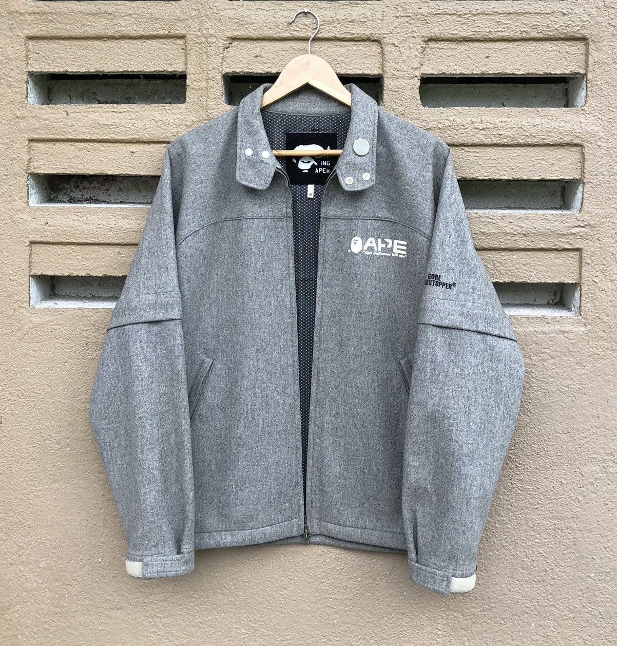 Bape Bape Nigo Gore Windstopper Swing Top Drizzler Wool Jacket Size US M / EU 48-50 / 2 - 3 Thumbnail