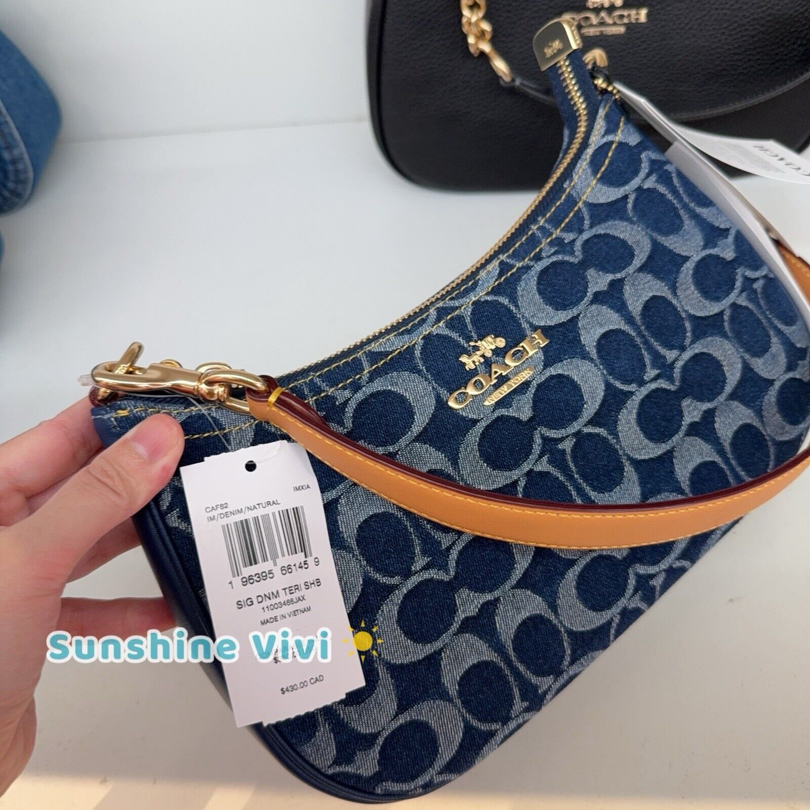 Coach NEW Limited Coach Large Teri Crossbody Bag Denim CAF82 Size ONE SIZE - 2 Thumbnail