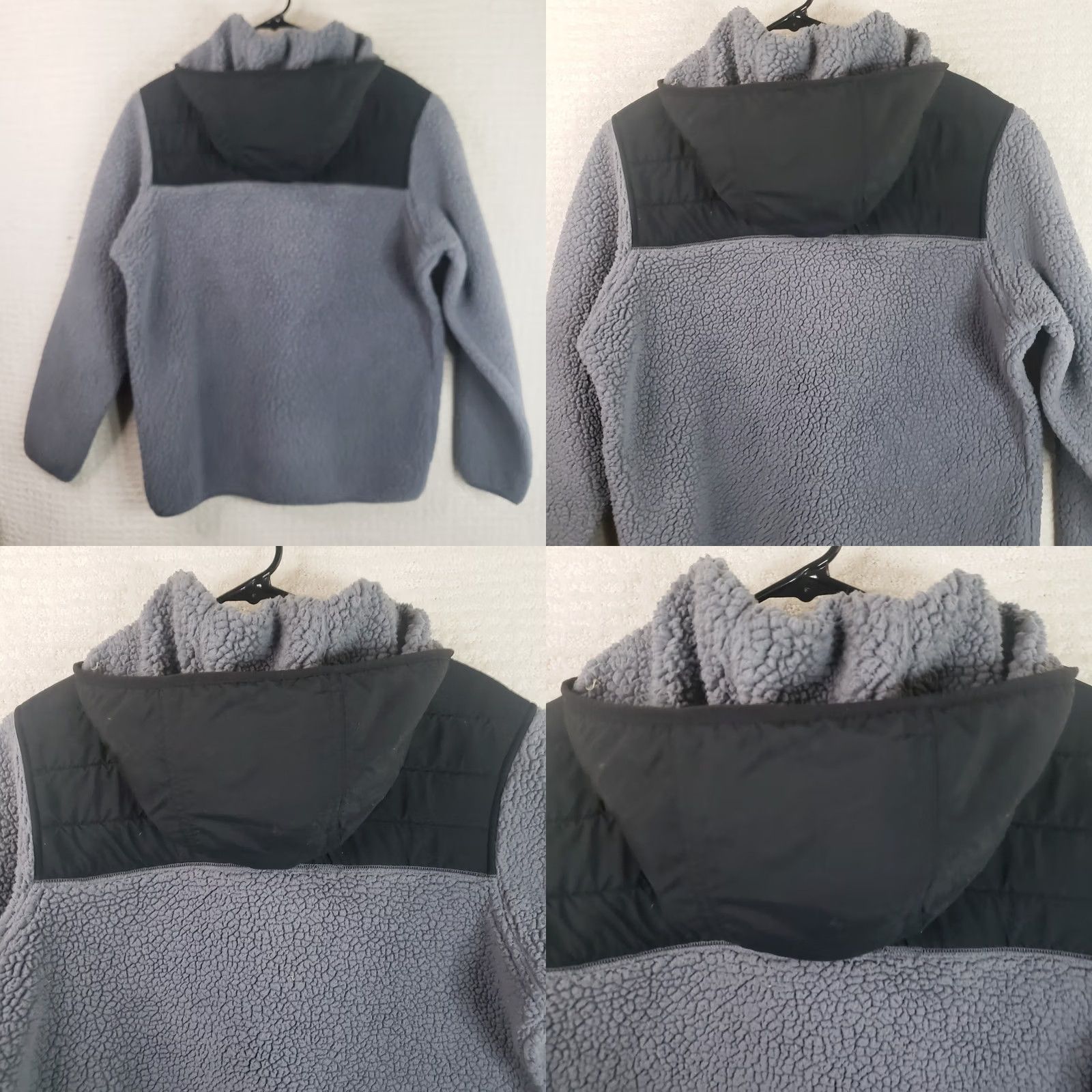 Vintage VINTAGE Columbia Fuzzy Fleece Gray Black Full Zip Hooded Jacket Mens Size Medium Nice! Size US M / EU 48-50 / 2 - 8 Thumbnail