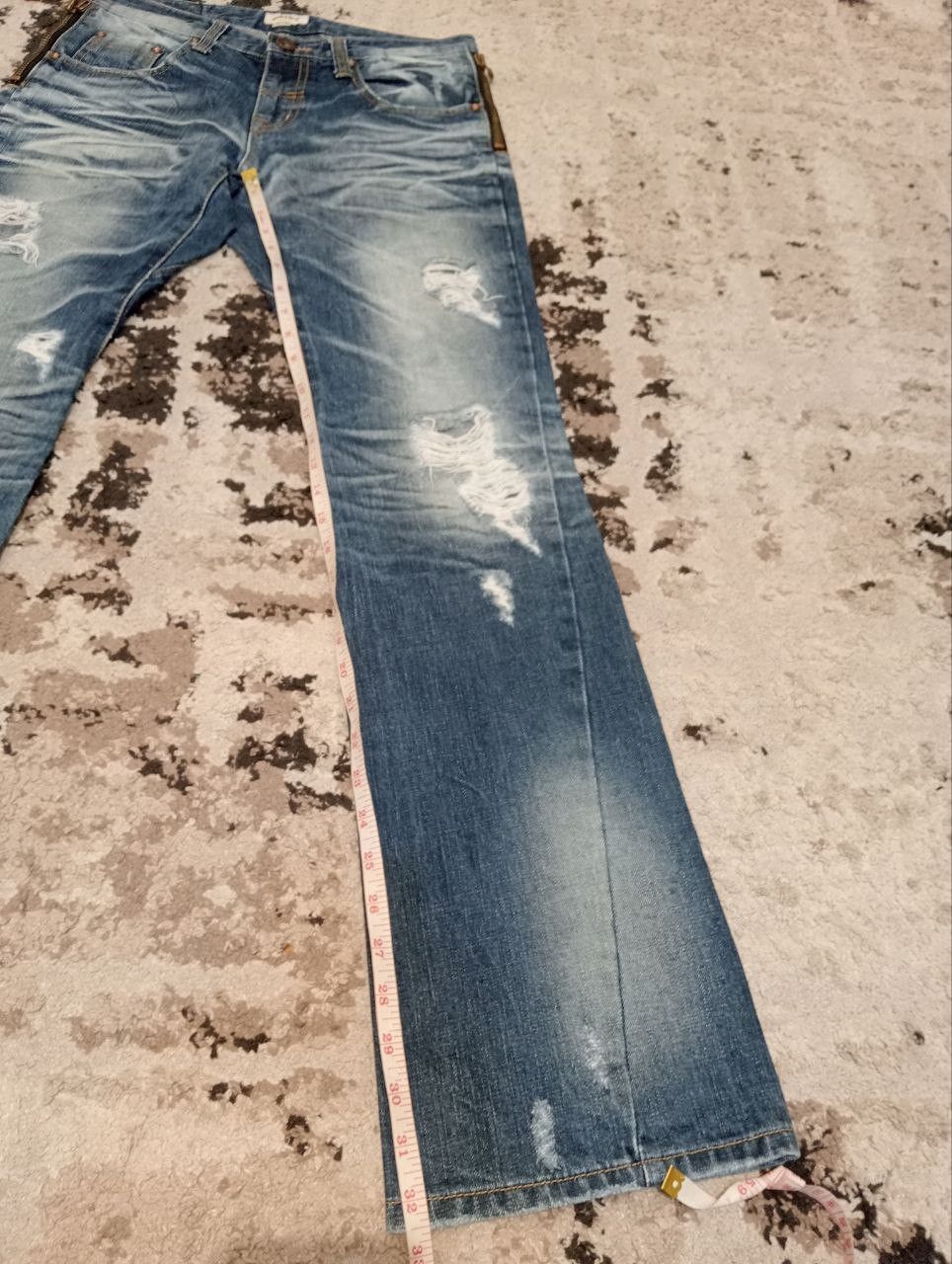 If Six Was Nine Vintage Daisy Distressed Jeans Size US 31 - 12 Thumbnail