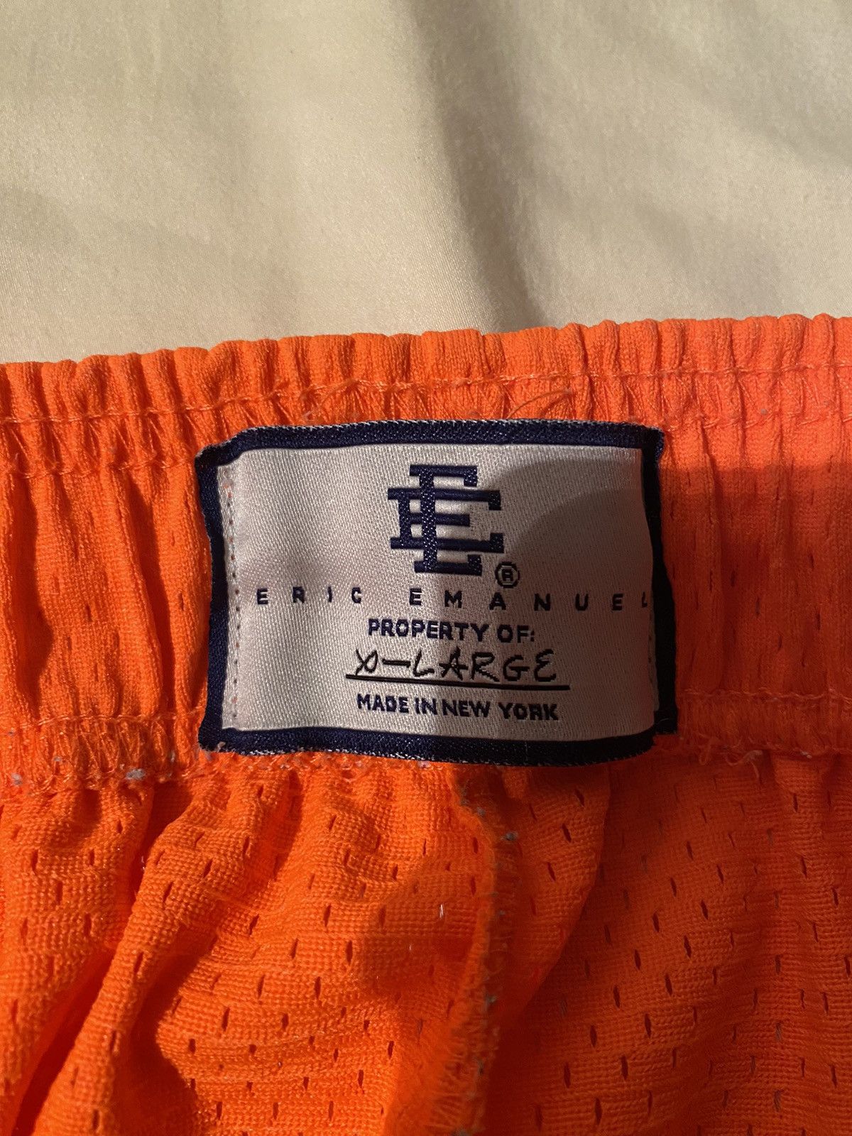 Eric Emanuel Eric Emanuel EE Mesh Shorts Orange White RUG DYE MLB OG XL Size US 34 / EU 50 - 4 Thumbnail