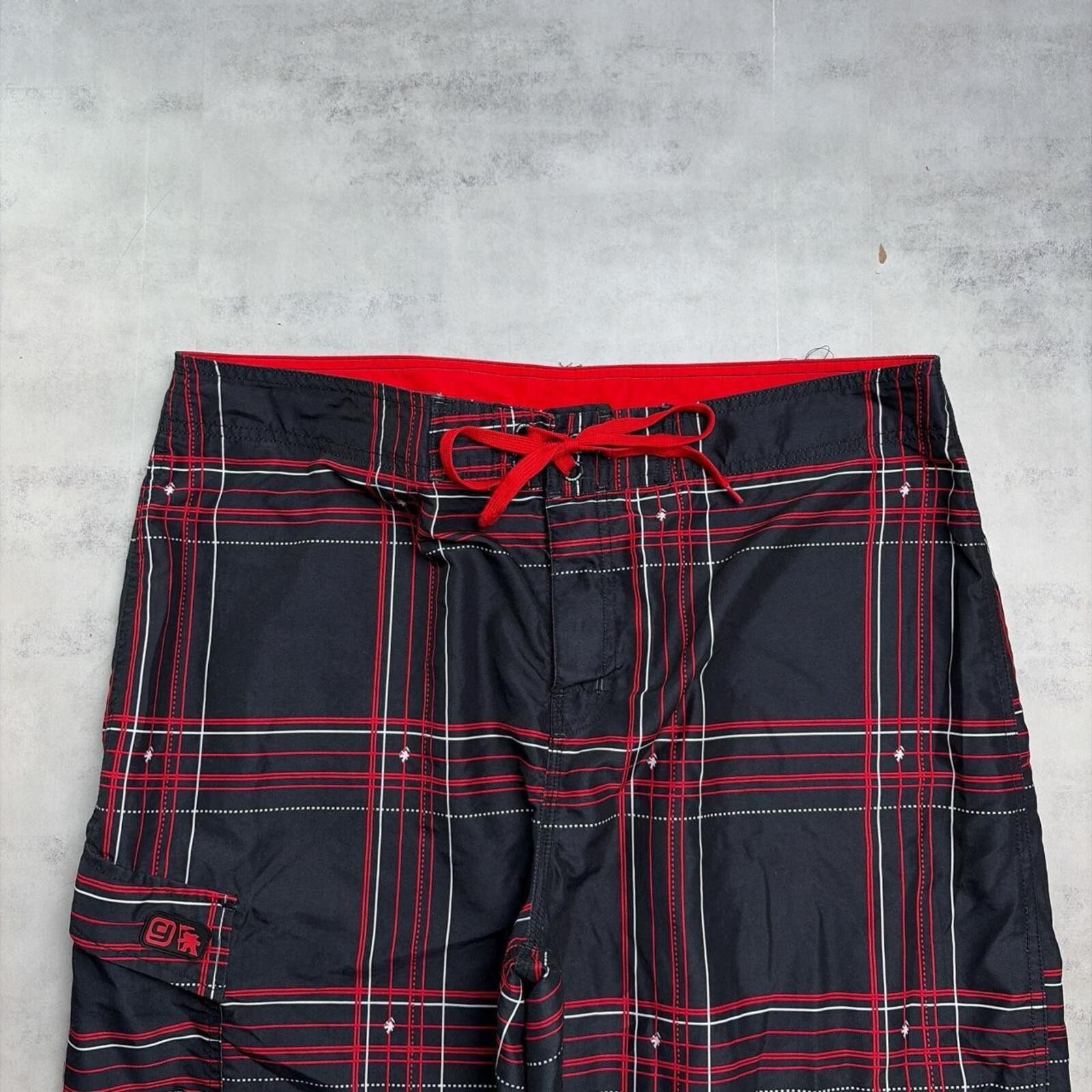 Gotcha Y2K Black Gotcha Grunge Surf Baggy Plaid Board Shorts Size US 38 / EU 54 - 2 Thumbnail