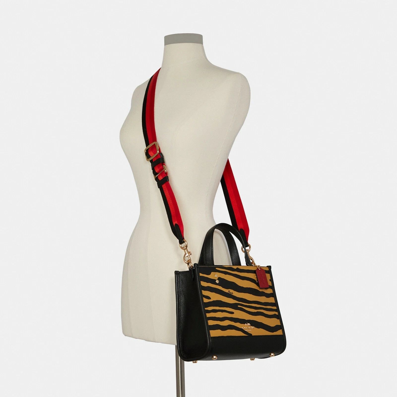 Coach Dempsey Tote 22 In Signature Canvas With Tiger C6988 Size ONE SIZE - 8 Thumbnail